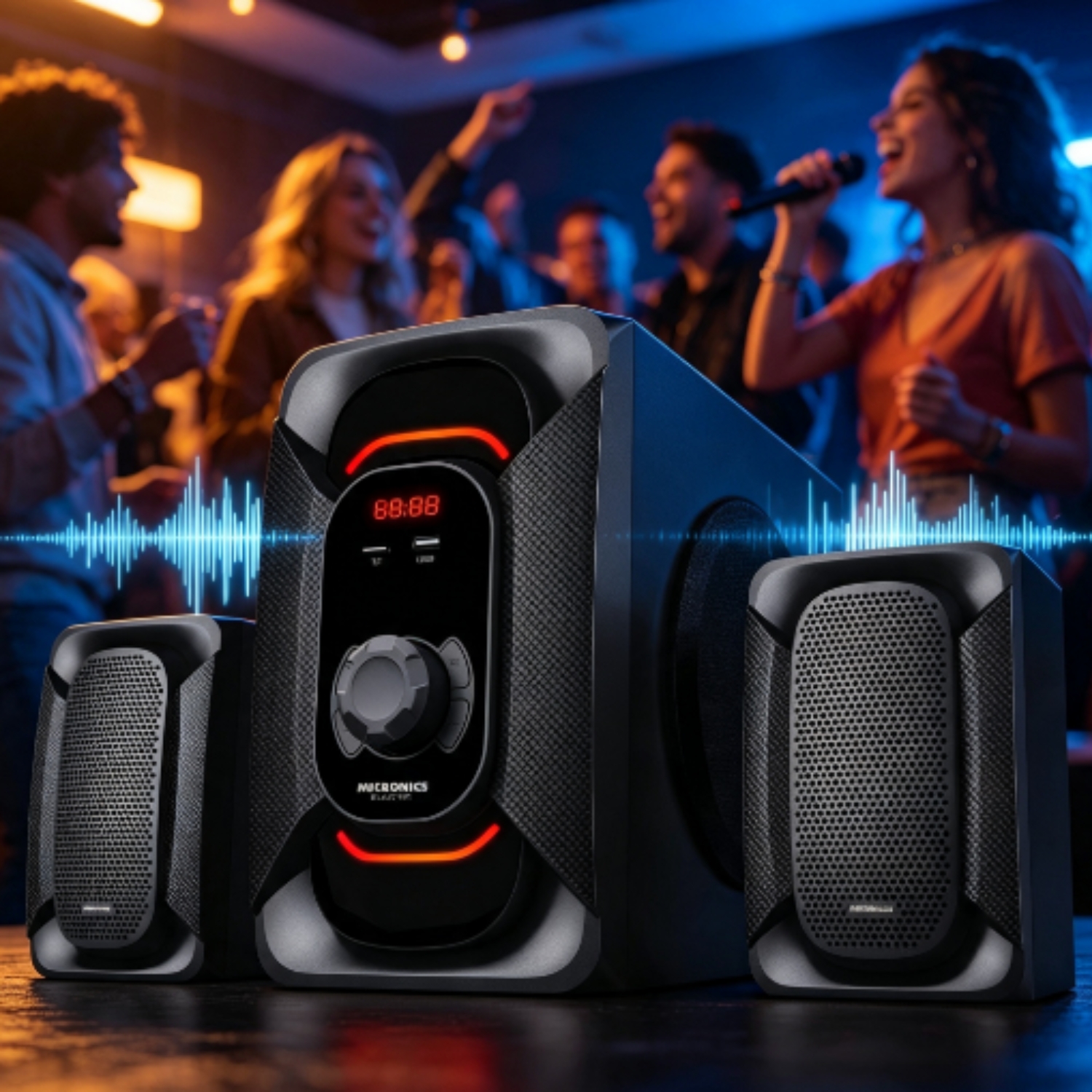 PARLANTE MICRONICS BLASTER MIC-S7401BT 2.1 USB BLUETOOTH - 3