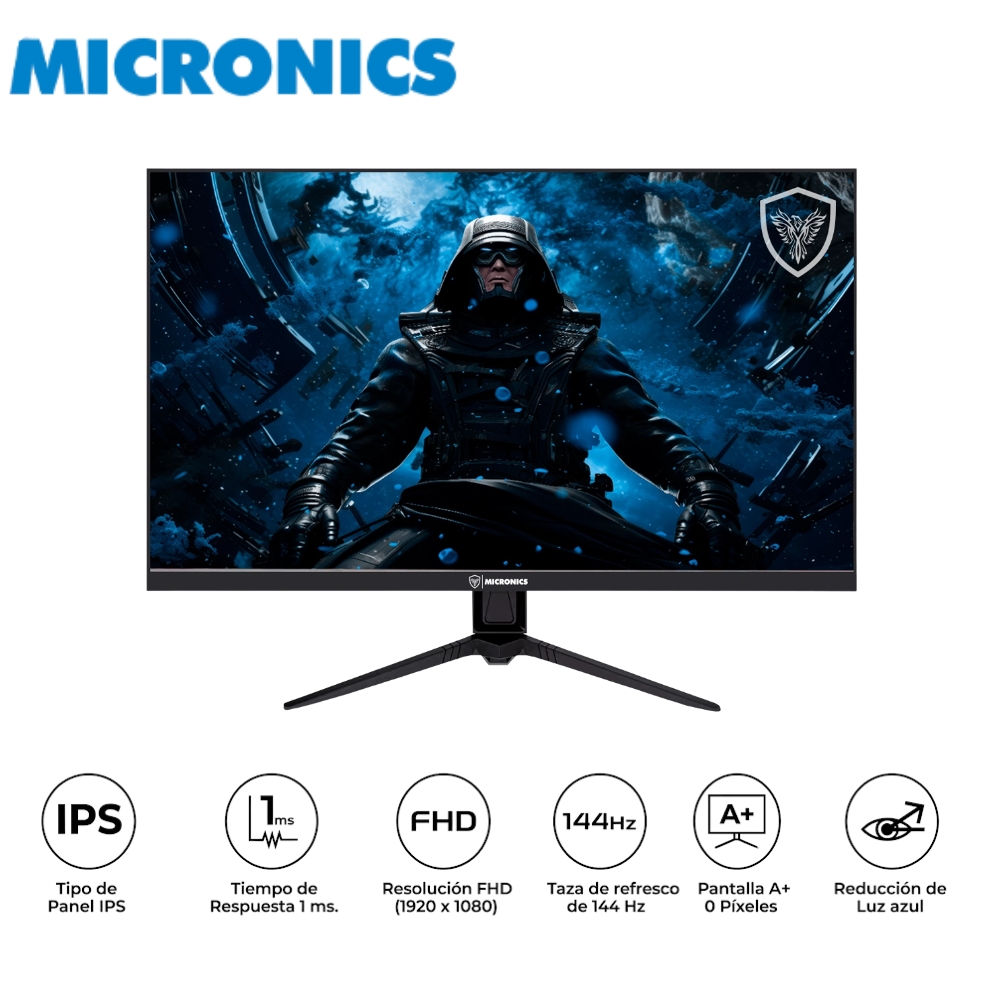 MONITOR GAMER MICRONICS FENIX MIC MF27FF-144 27” FHD IPS 144HZ - 1