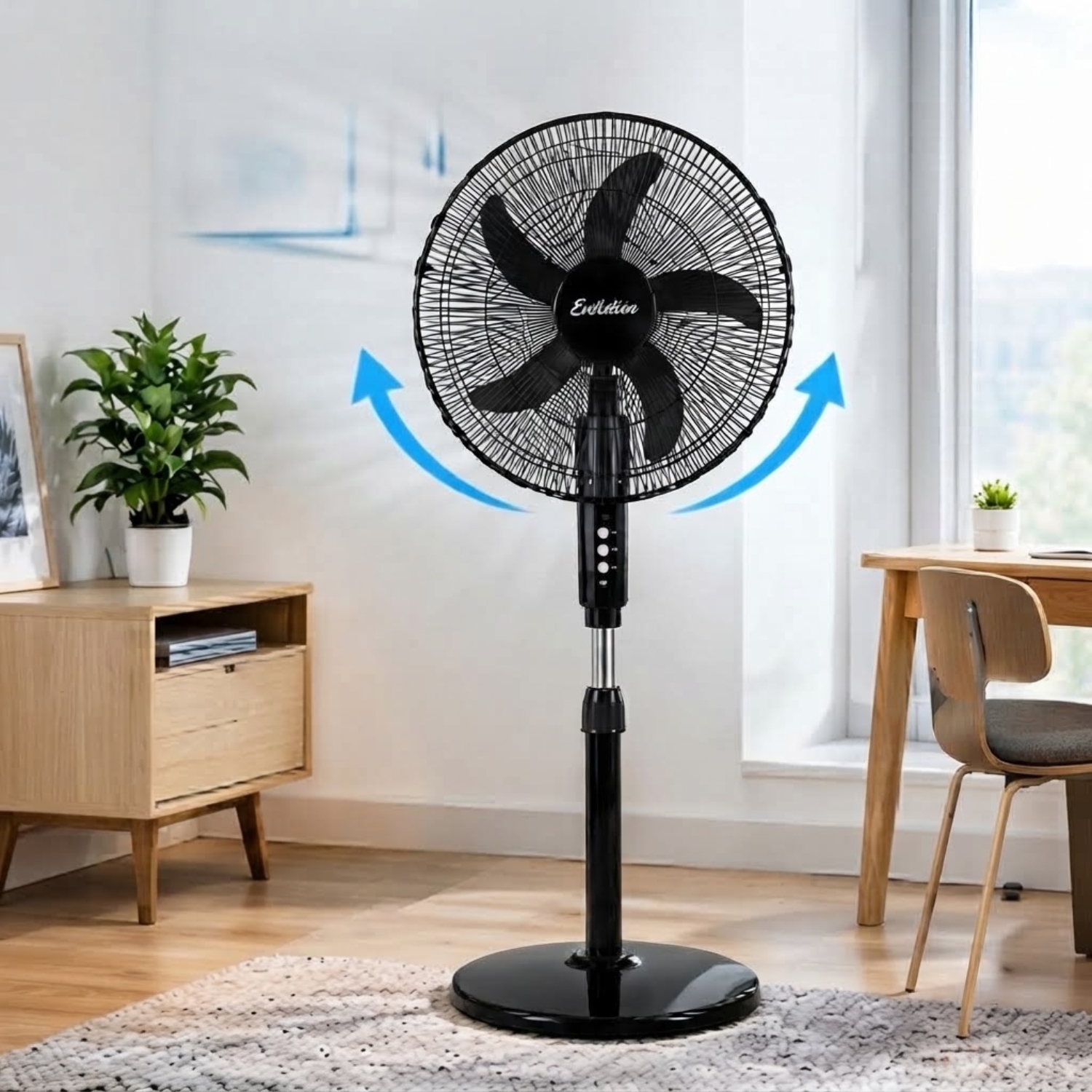 VENTILADOR PEDESTAL EVOLUTION FS45M1R 18” 180W CON CONTROL REMOTO - 2