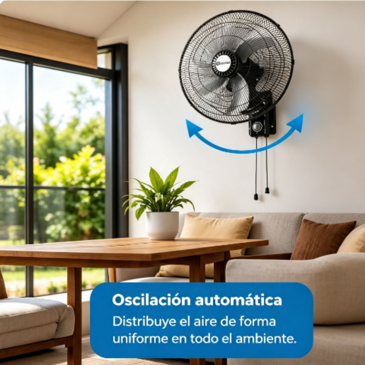 PACK 02 VENTILADORES DE PARED TREVELY VT-1804 18' 70W 5 ASPAS METÁLICAS NEGRO - 4