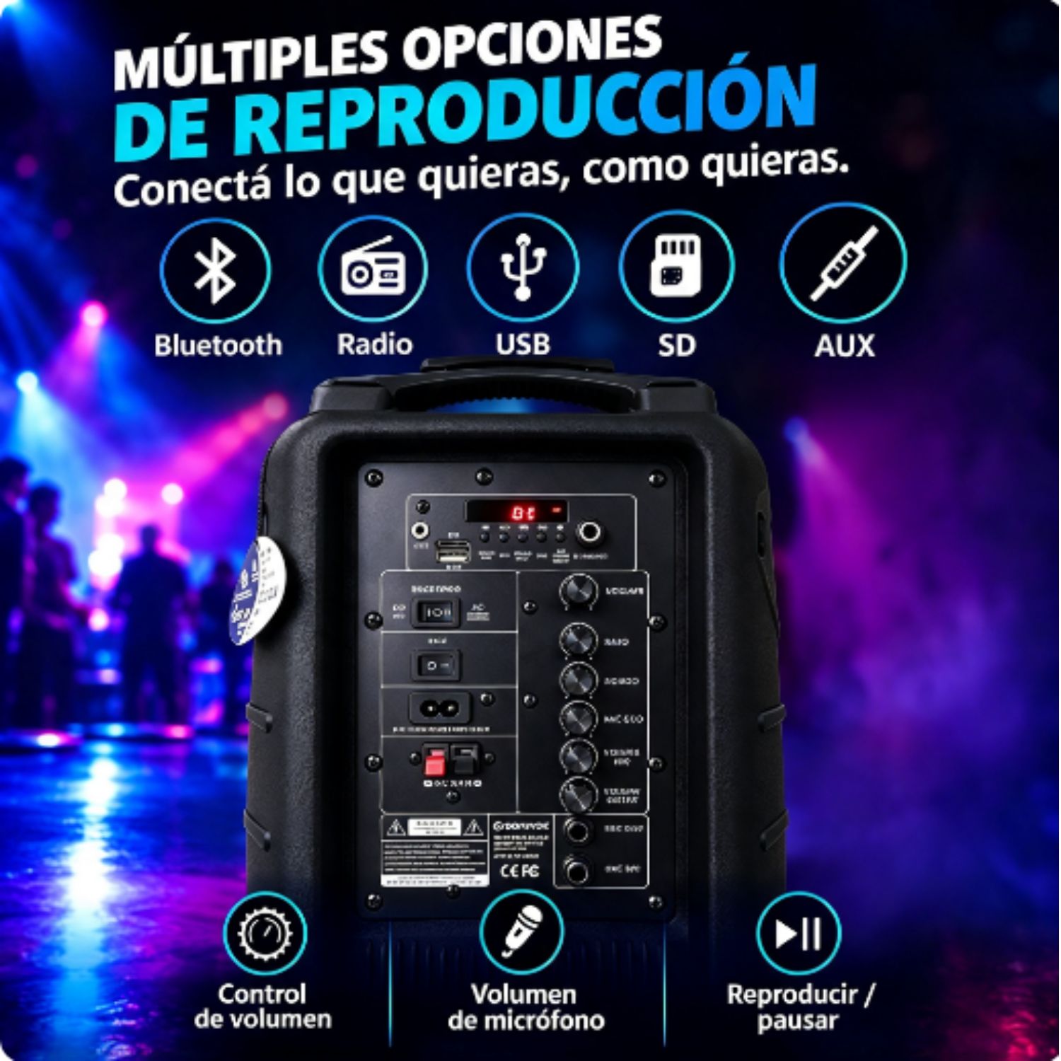 PROMO PARLANTE SONIVOX 2285MIR 12' 01 MICRO + SOPORTE - 3