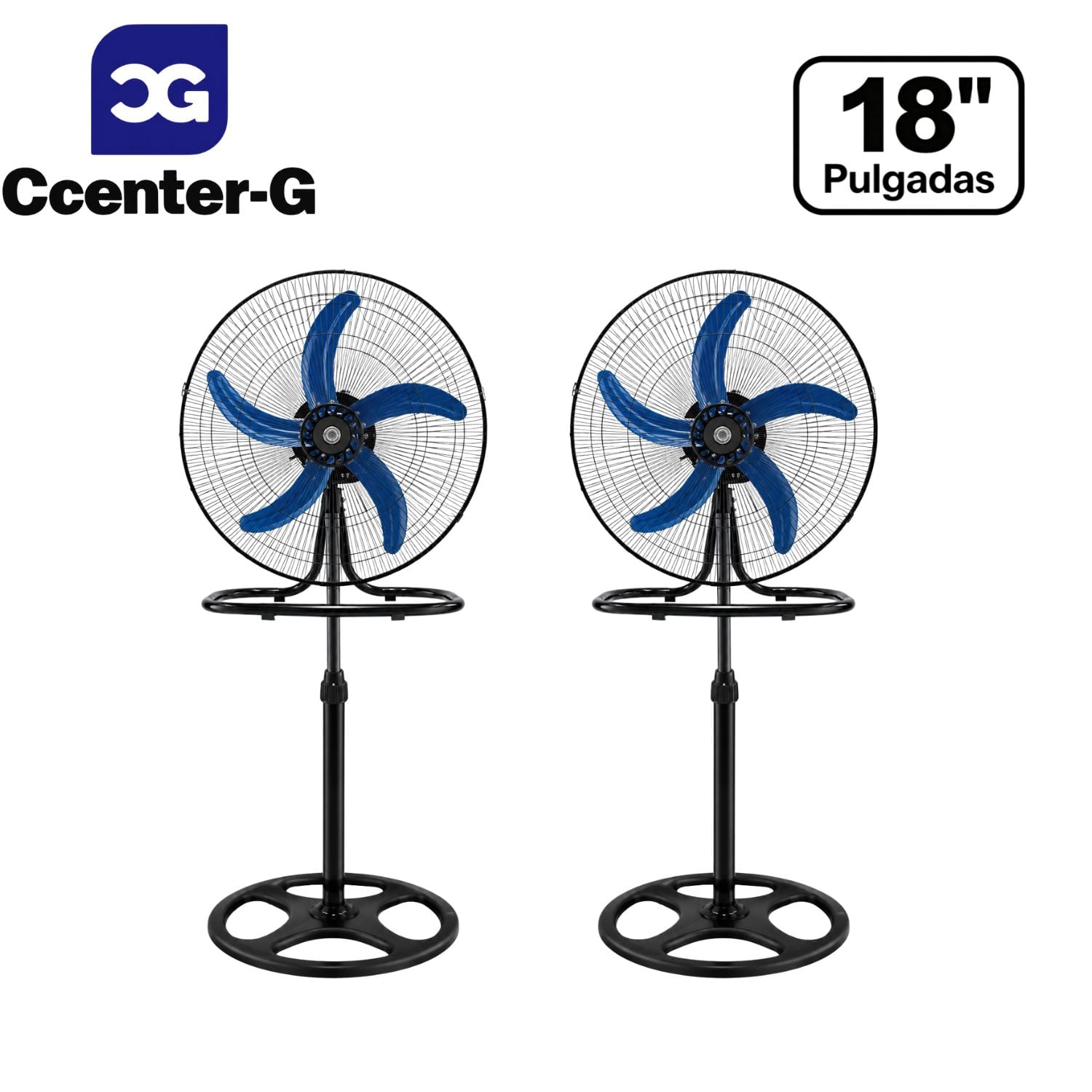 PACK 02 VENTILADORES CENTER G 3 EN 1 PEDESTAL PISO PARED 05 ASPAS 90 WATTS - 1