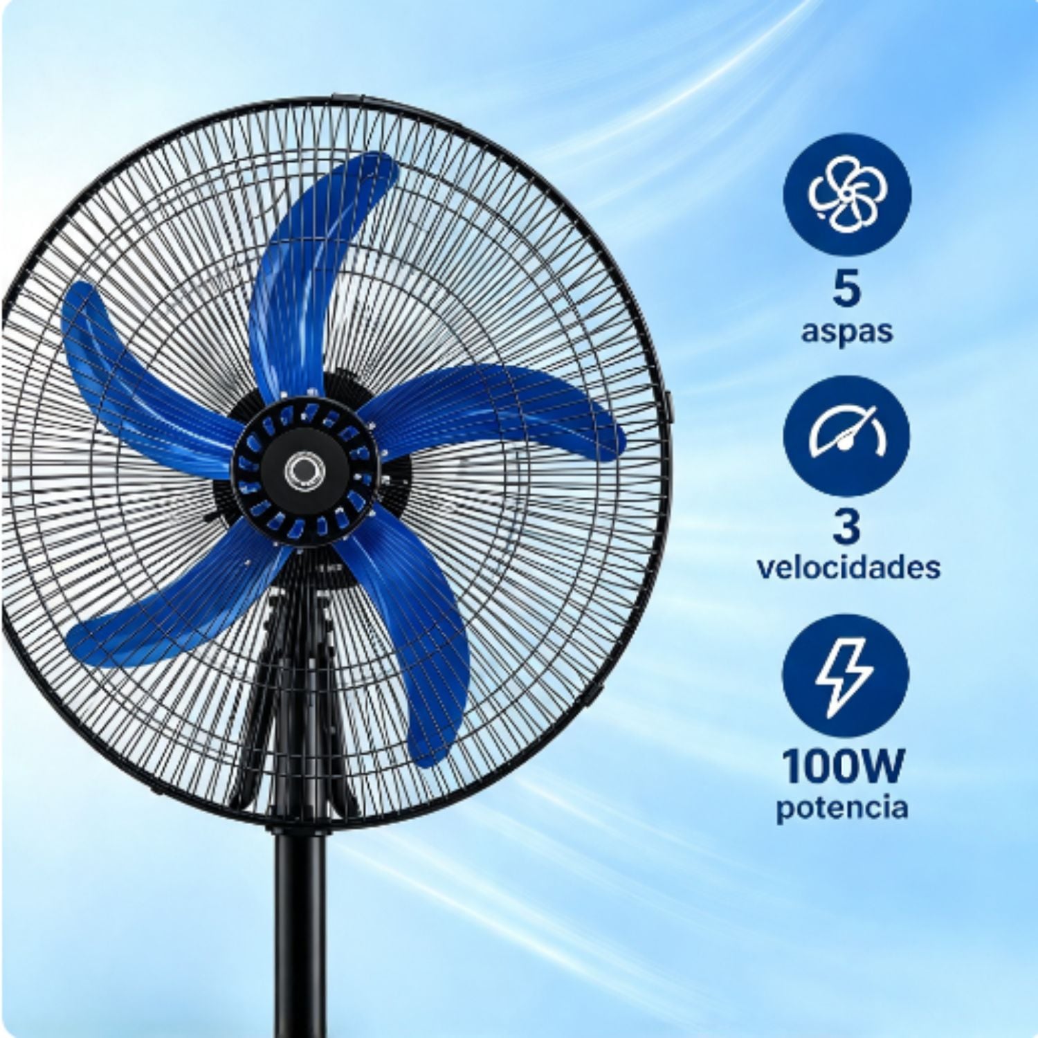 PACK 02 VENTILADORES CENTER G 3 EN 1 PEDESTAL PISO PARED 05 ASPAS 90 WATTS - 2