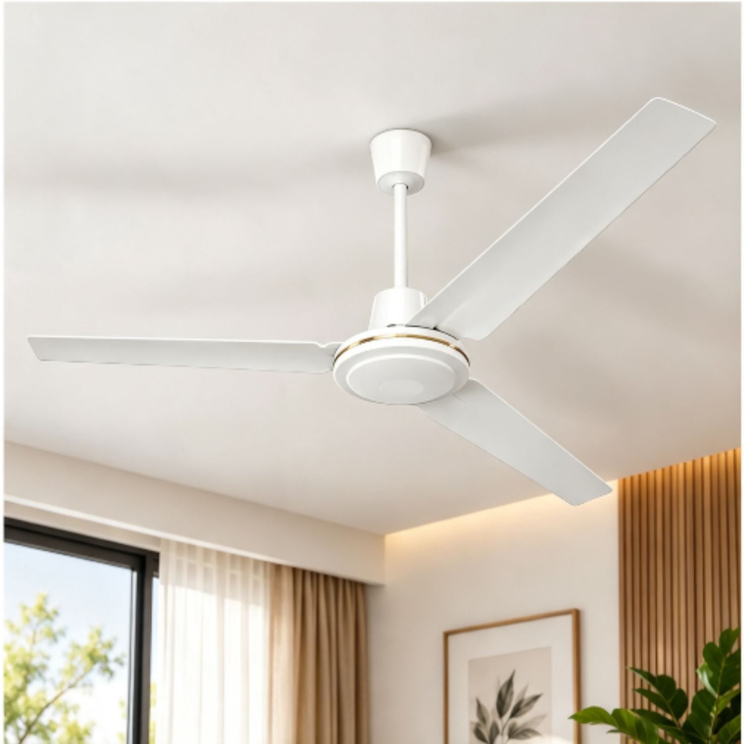 PACK 03 VENTILADORES DE TECHO VISIONEER PALETA 56' BLANCO 75W - 2