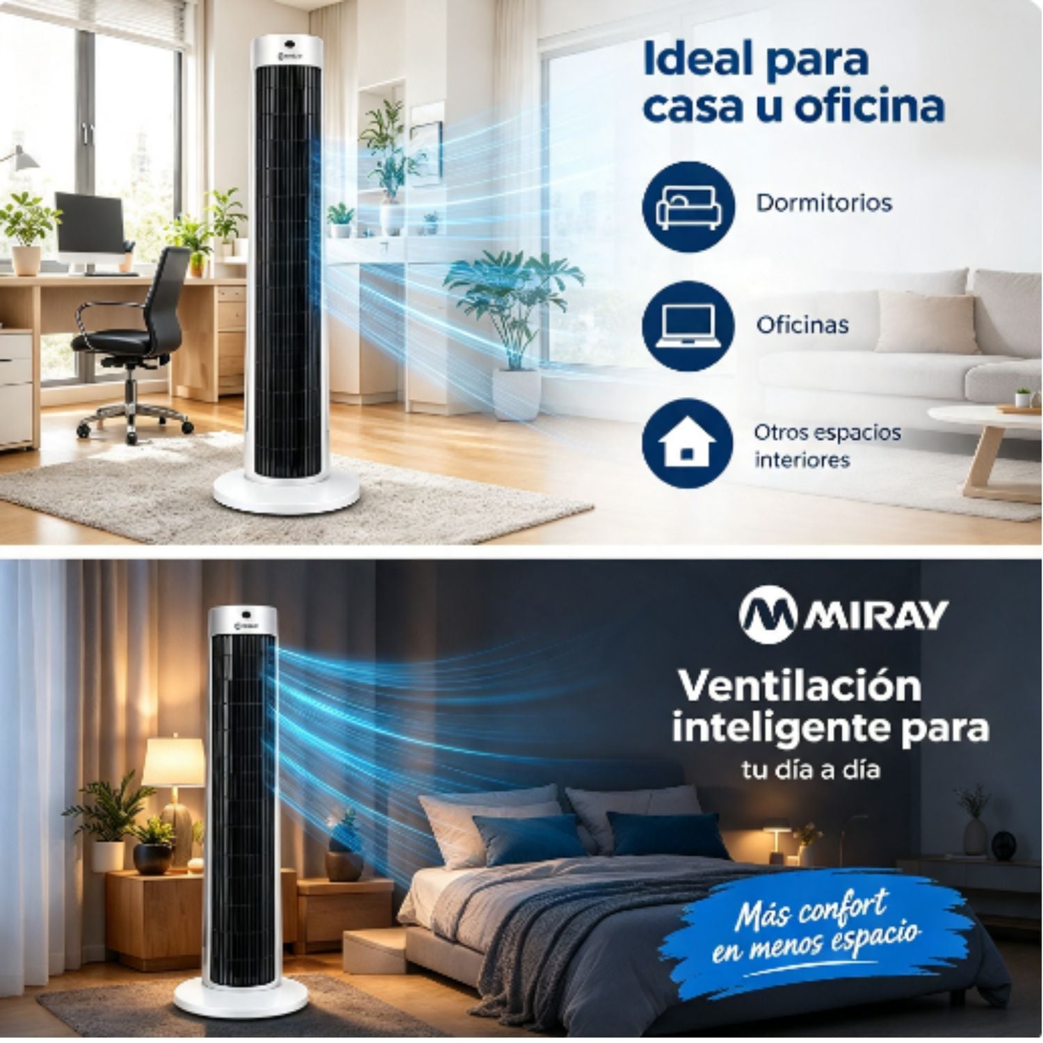 VENTILADOR TORRE MIRAY VMTT-1034R 30 PULG CON CONTROL REMOTO 45 W - 3
