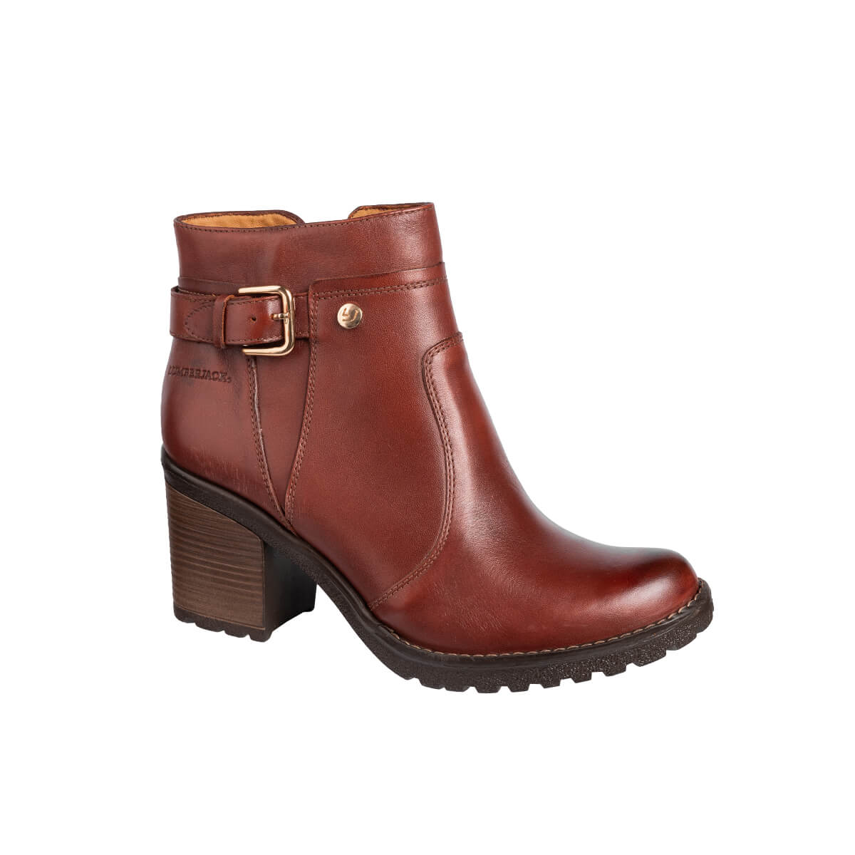 Ripley - BOTINES MUJER LUMBER JACK CUERO MARRÓN TACO 27184-BRIE