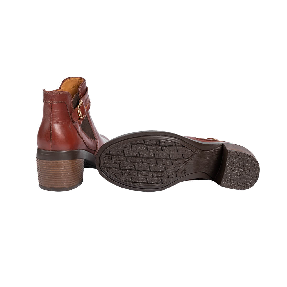 Ripley - BOTINES MUJER LUMBER JACK CUERO MARRÓN TACO 27188-DAN