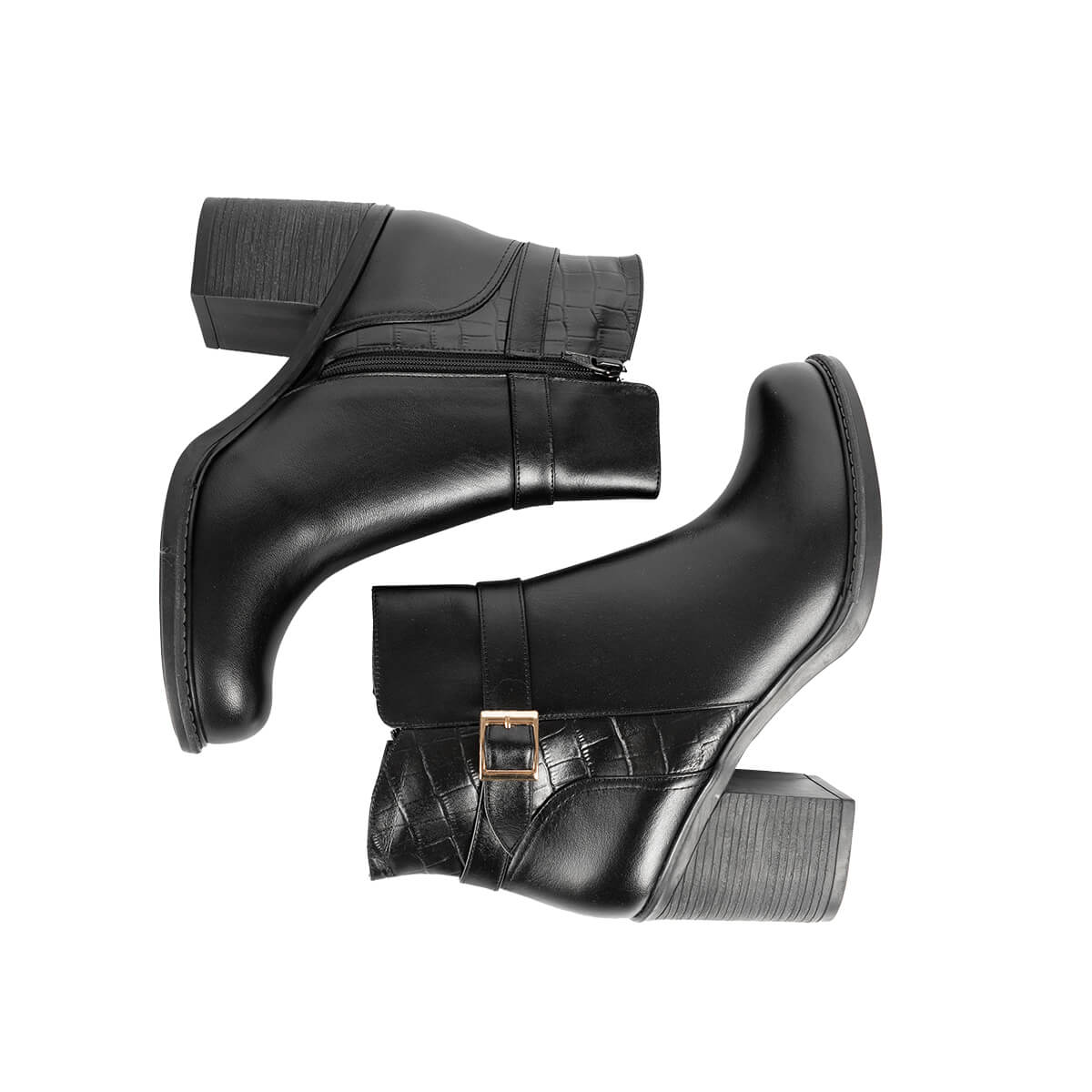 Ripley - BOTINES MUJER FLORENCIA CUERO NEGRO TACO 1315