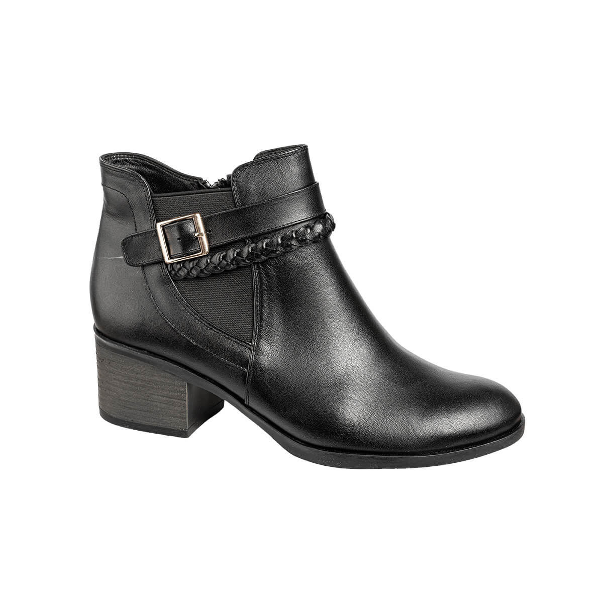 Ripley - BOTINES MUJER FLORENCIA CUERO NEGRO TACO 1347