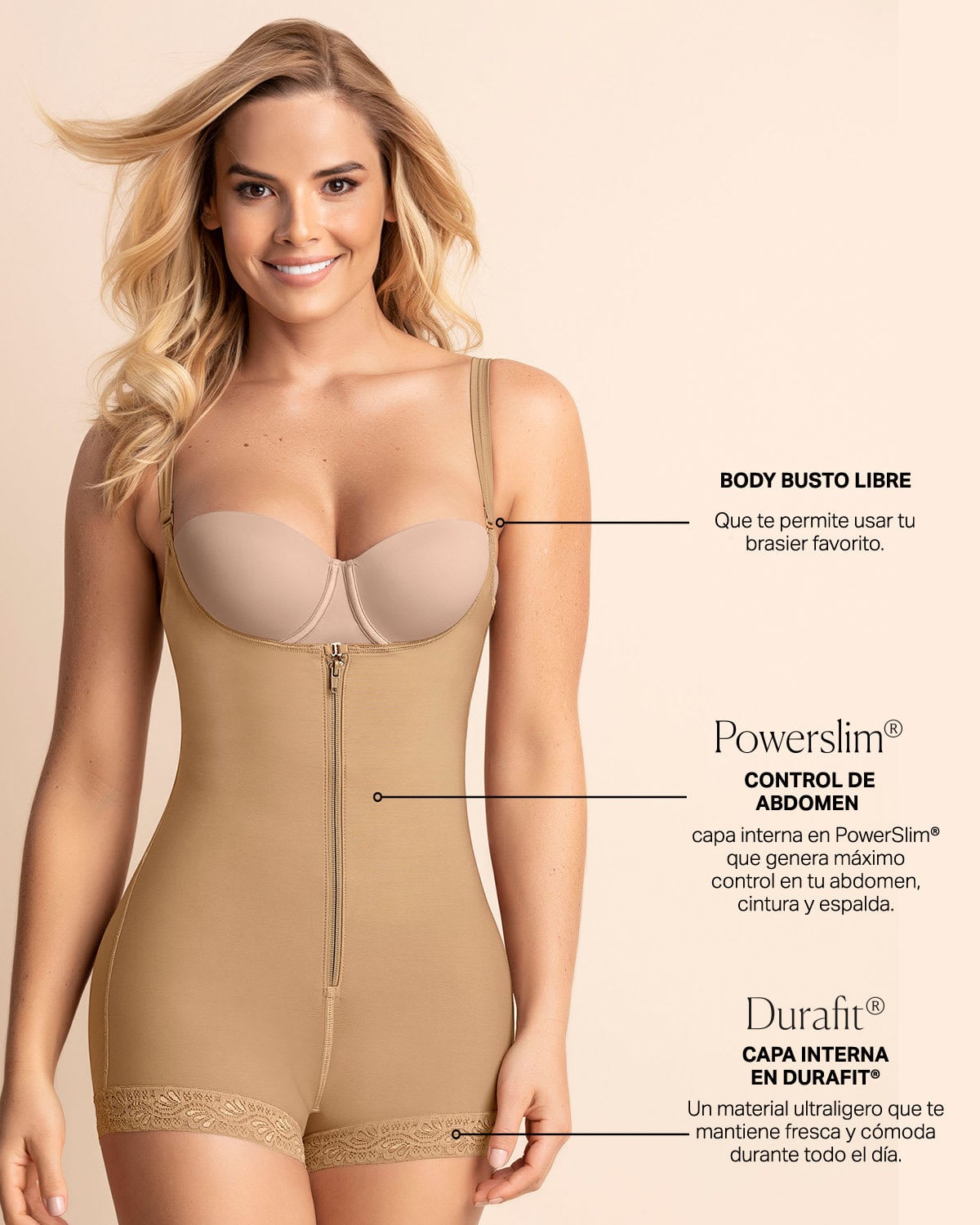 FAJA ESTILO BODY DE CONTROL FUERTE QUE REALZA LOS GLÚTEOS - 3