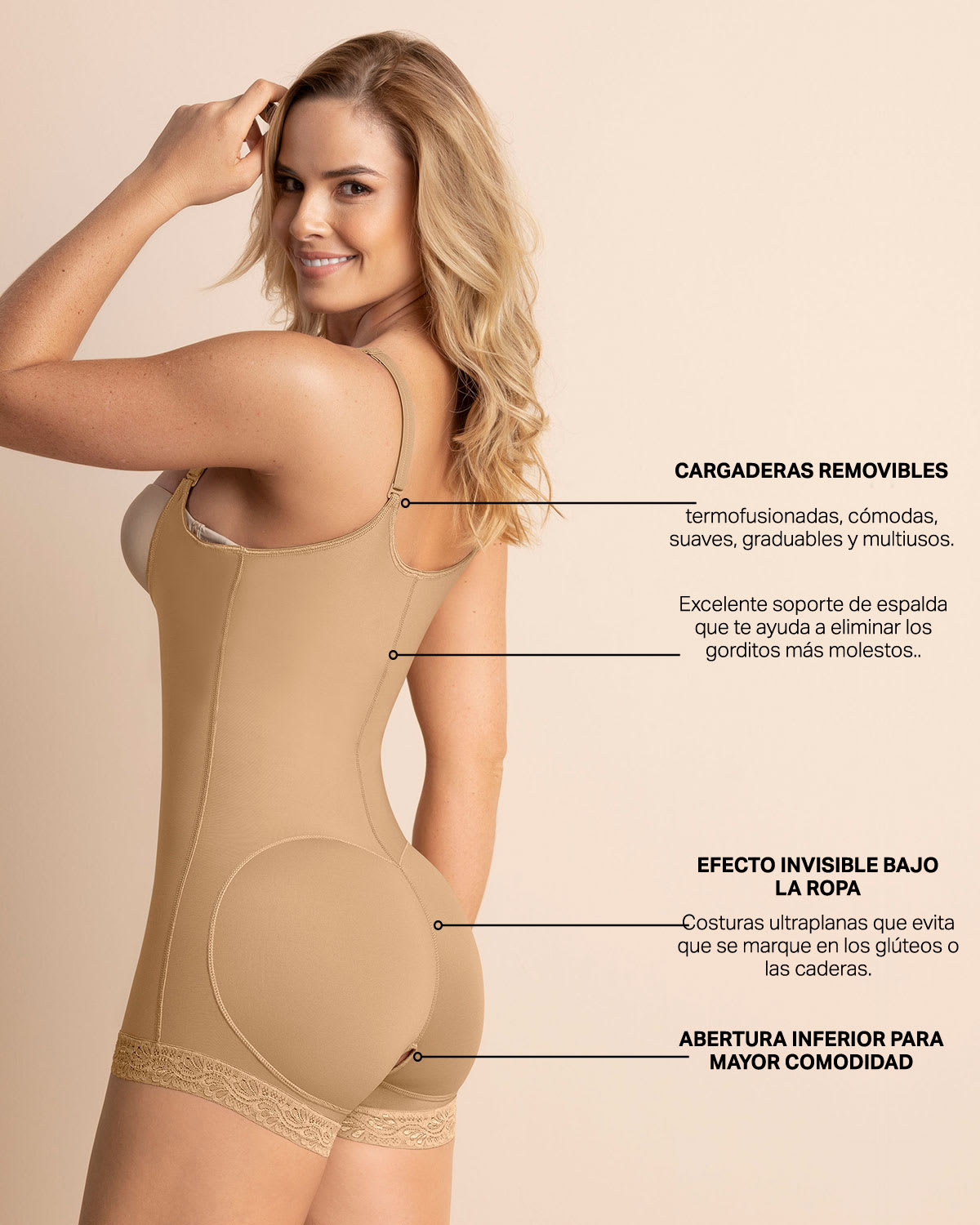 FAJA ESTILO BODY DE CONTROL FUERTE QUE REALZA LOS GLÚTEOS - 4