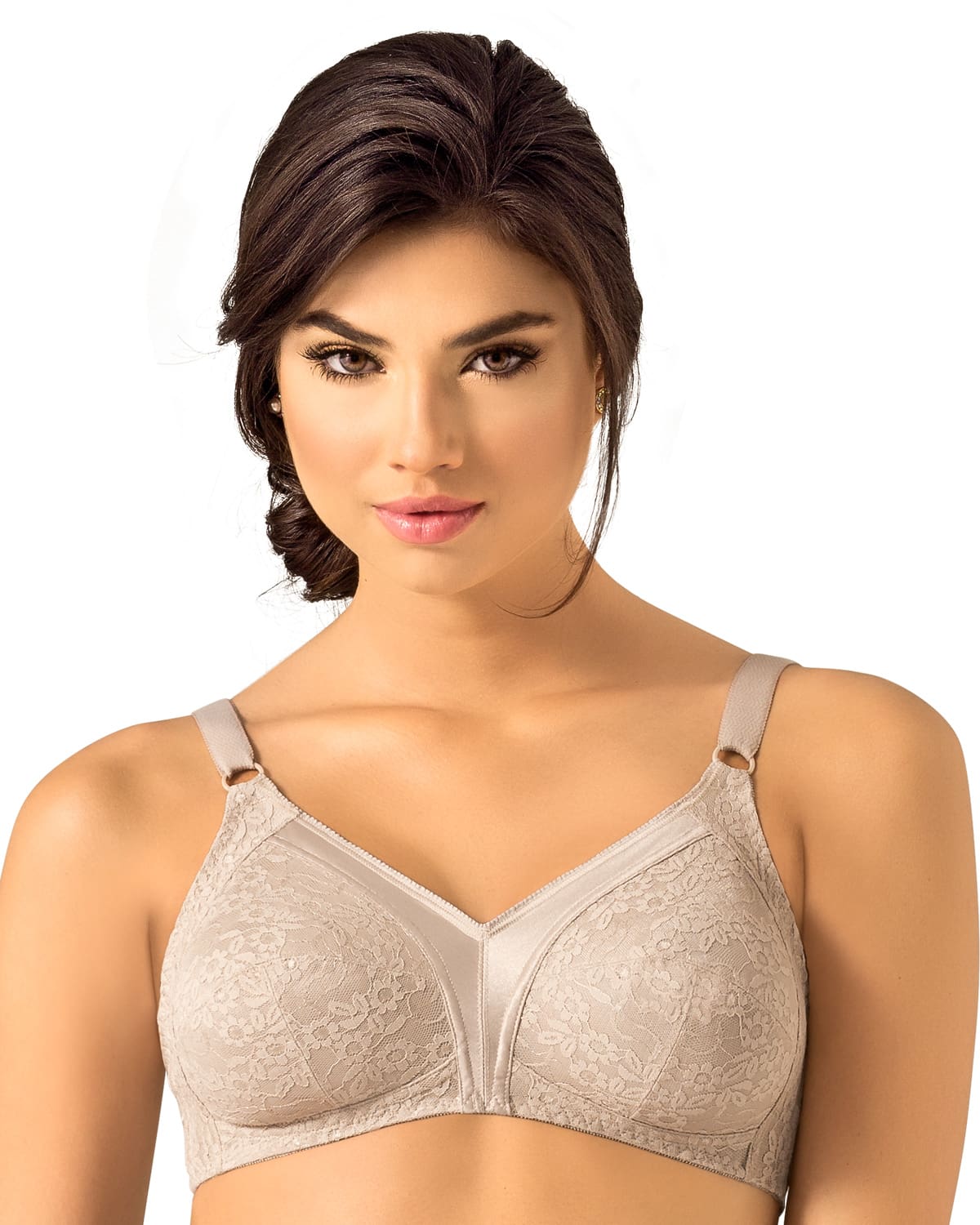 BRASIER DE CONTROL SUAVE CON COPAS COMPLETAS EN ENCAJE - 1