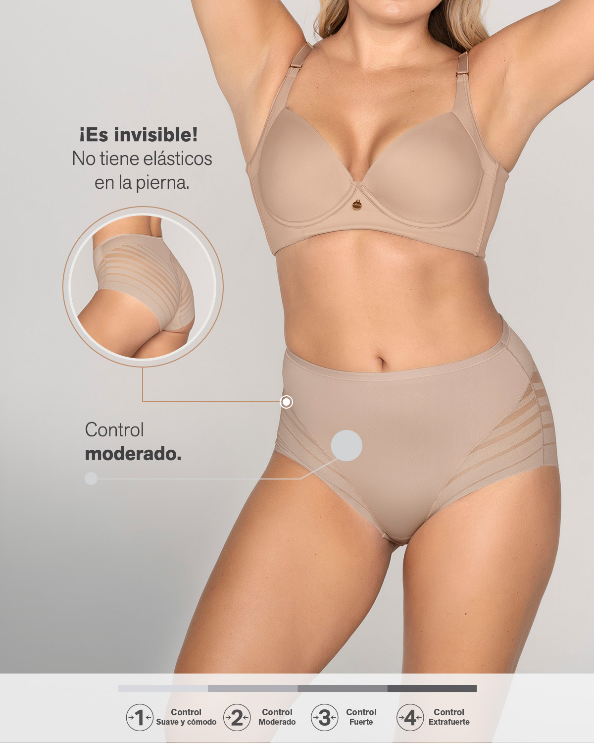 CALZÓN FAJA CLÁSICO CON BANDAS DE TUL - 4
