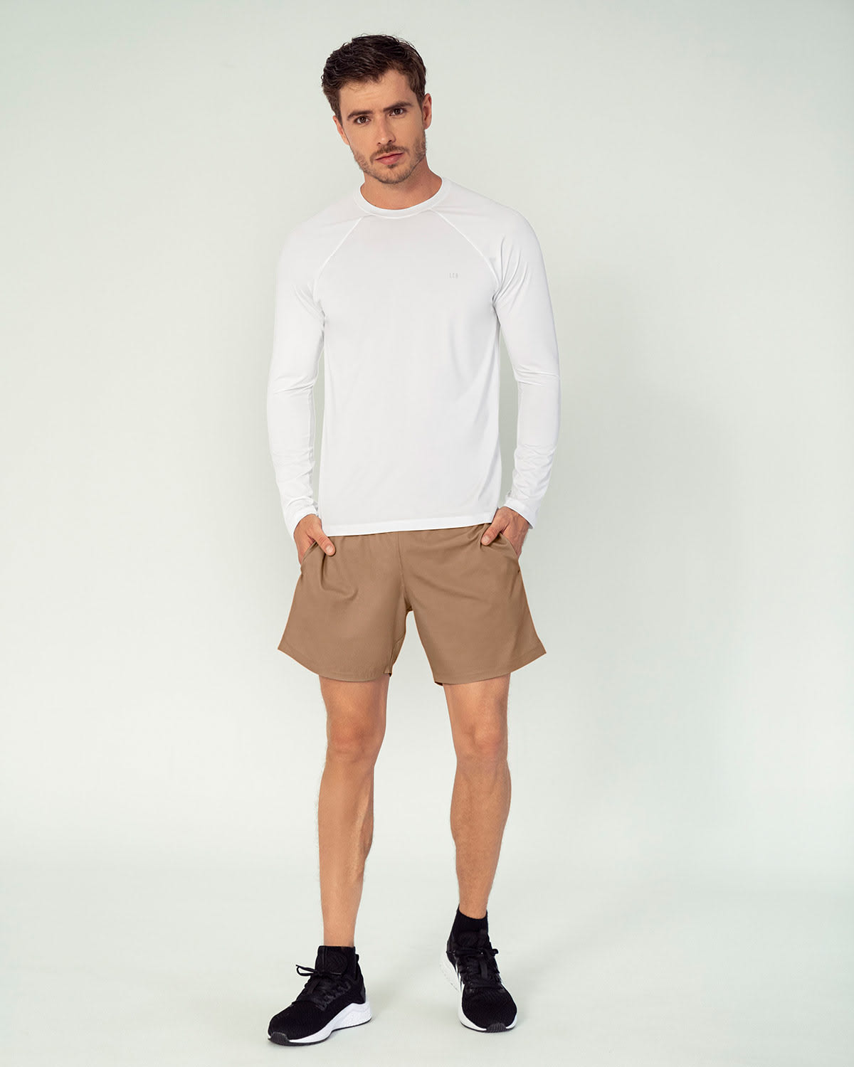 CAMISETA DEPORTIVA MASCULINA MANGA LARGA CON PROTECCIÓN UV - 9