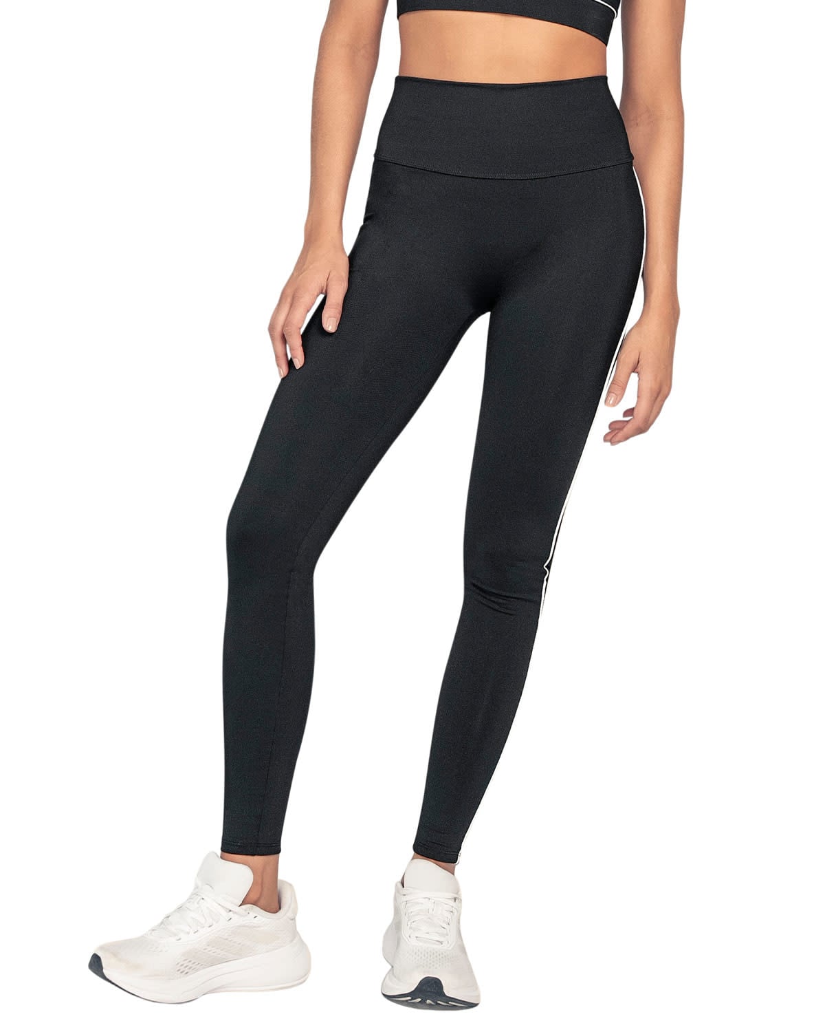 LEGGING DEPORTIVO DE CONTROL DOBLE CAPA DE TELA EN PRETINA - 1