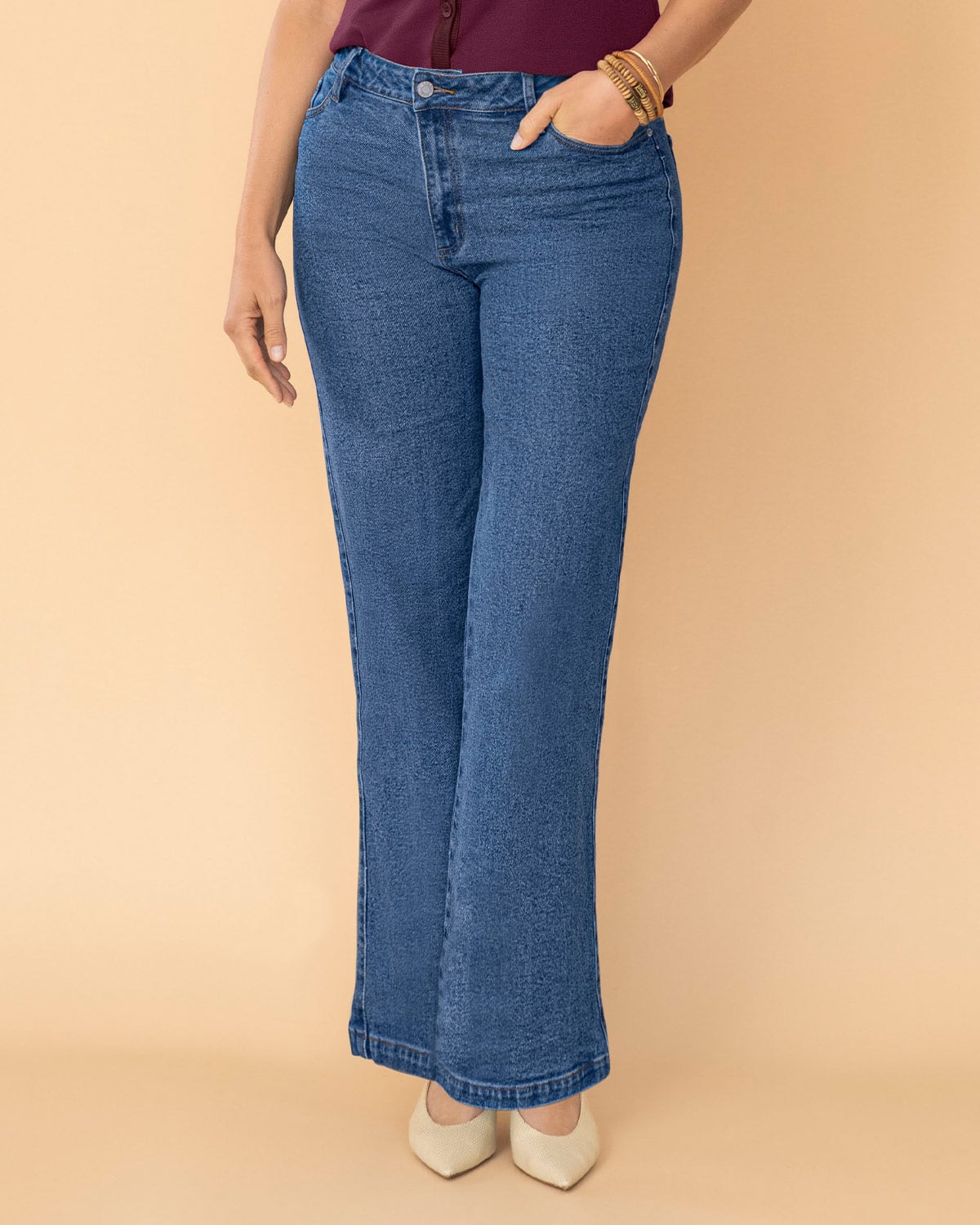 JEAN BOTA ANCHA ESENCIAL PARA MUJER - 1