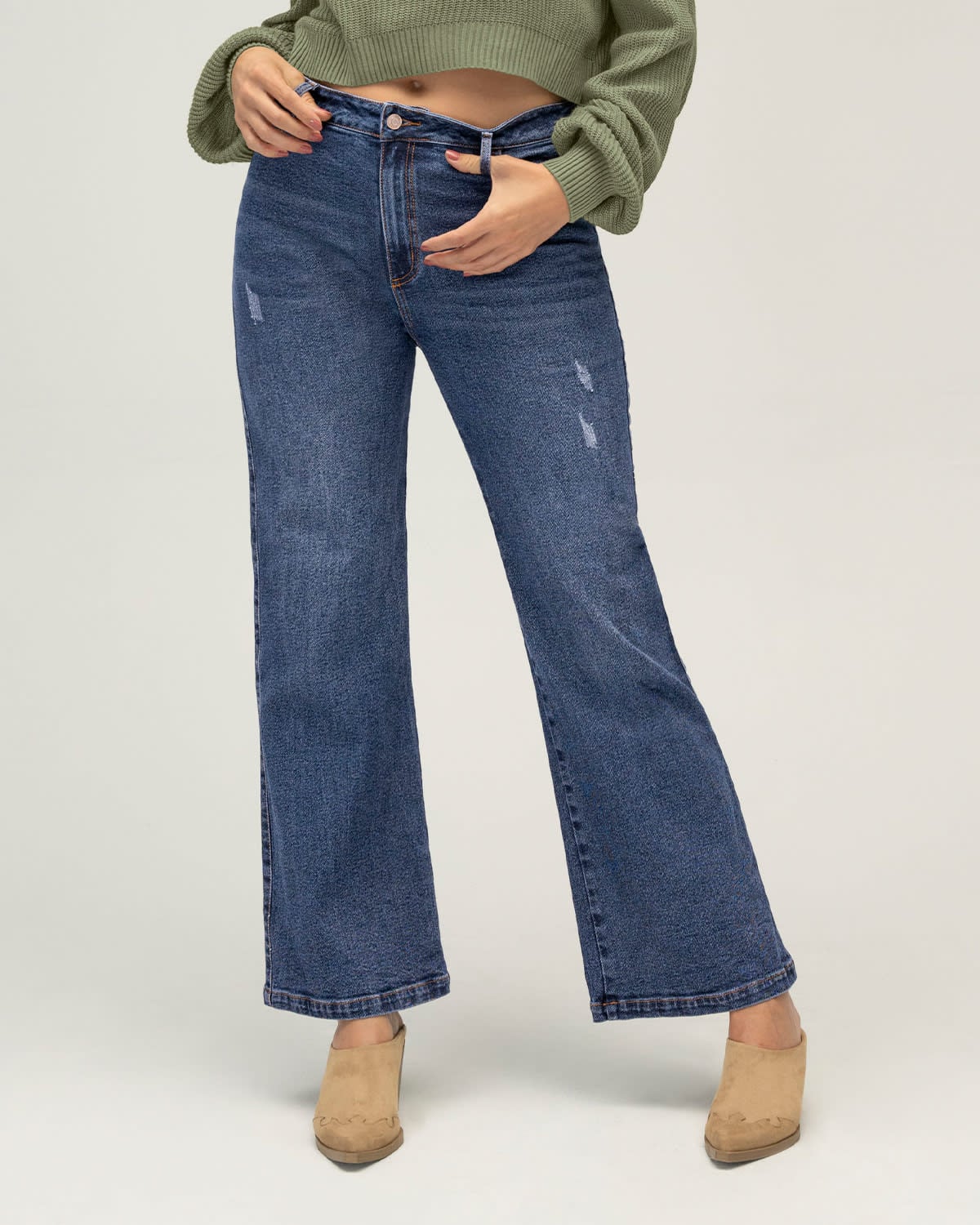 JEAN BOTA ANCHA ESENCIAL PARA MUJER - 1