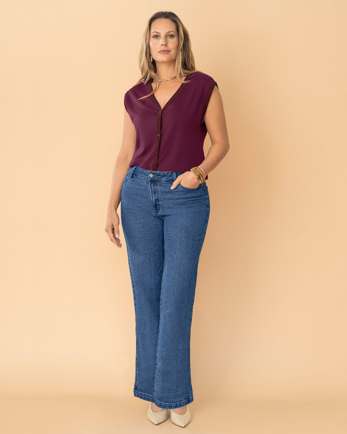 JEAN BOTA ANCHA ESENCIAL PARA MUJER - 3