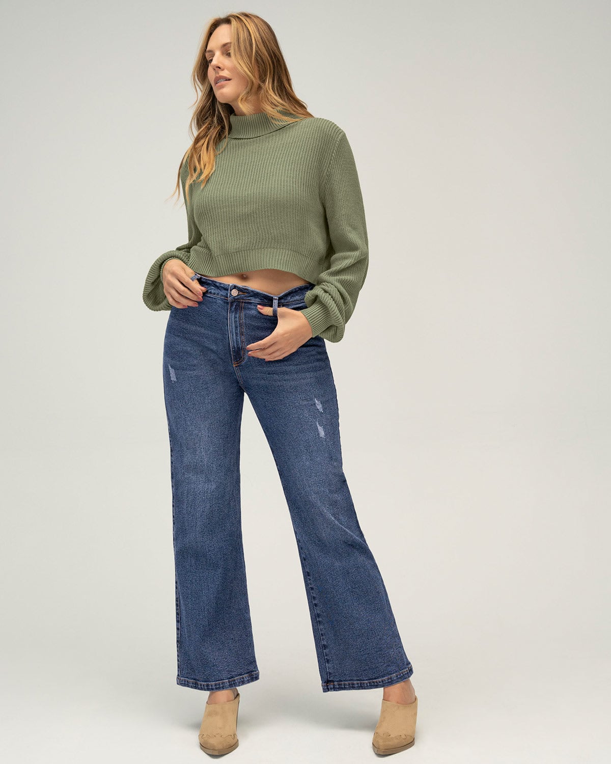 JEAN BOTA ANCHA ESENCIAL PARA MUJER - 3