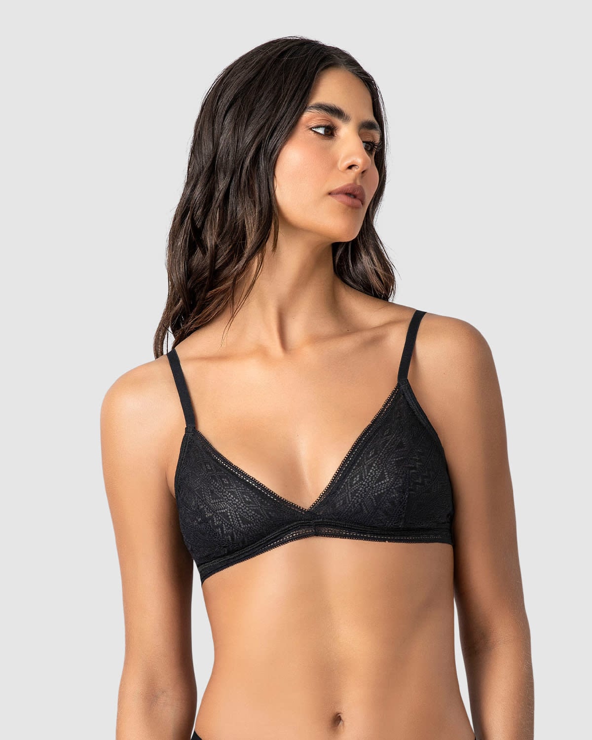 BRALETTE EN ENCAJE DE TEXTURA ULTRASUAVE - 1