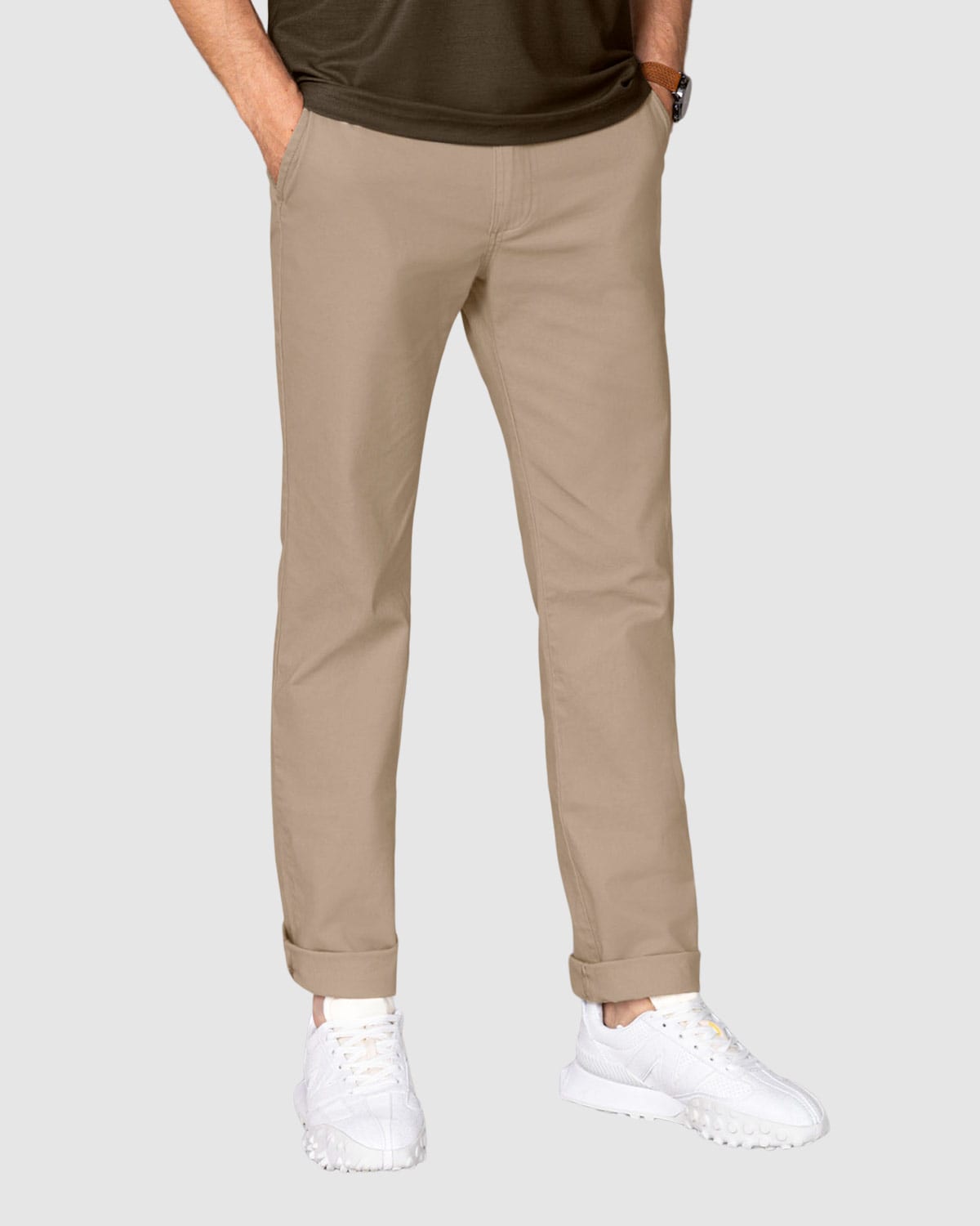 PANTALÓN BOTA RECTA EN DRILL DE TACTO SUAVE STRETCH - 1
