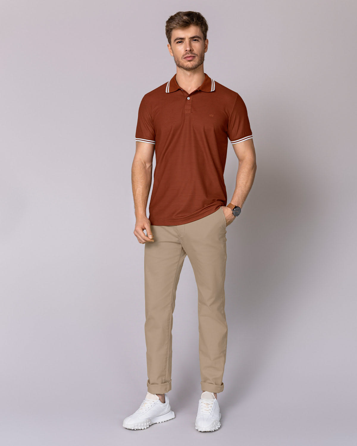 PANTALÓN BOTA RECTA EN DRILL DE TACTO SUAVE STRETCH - 3