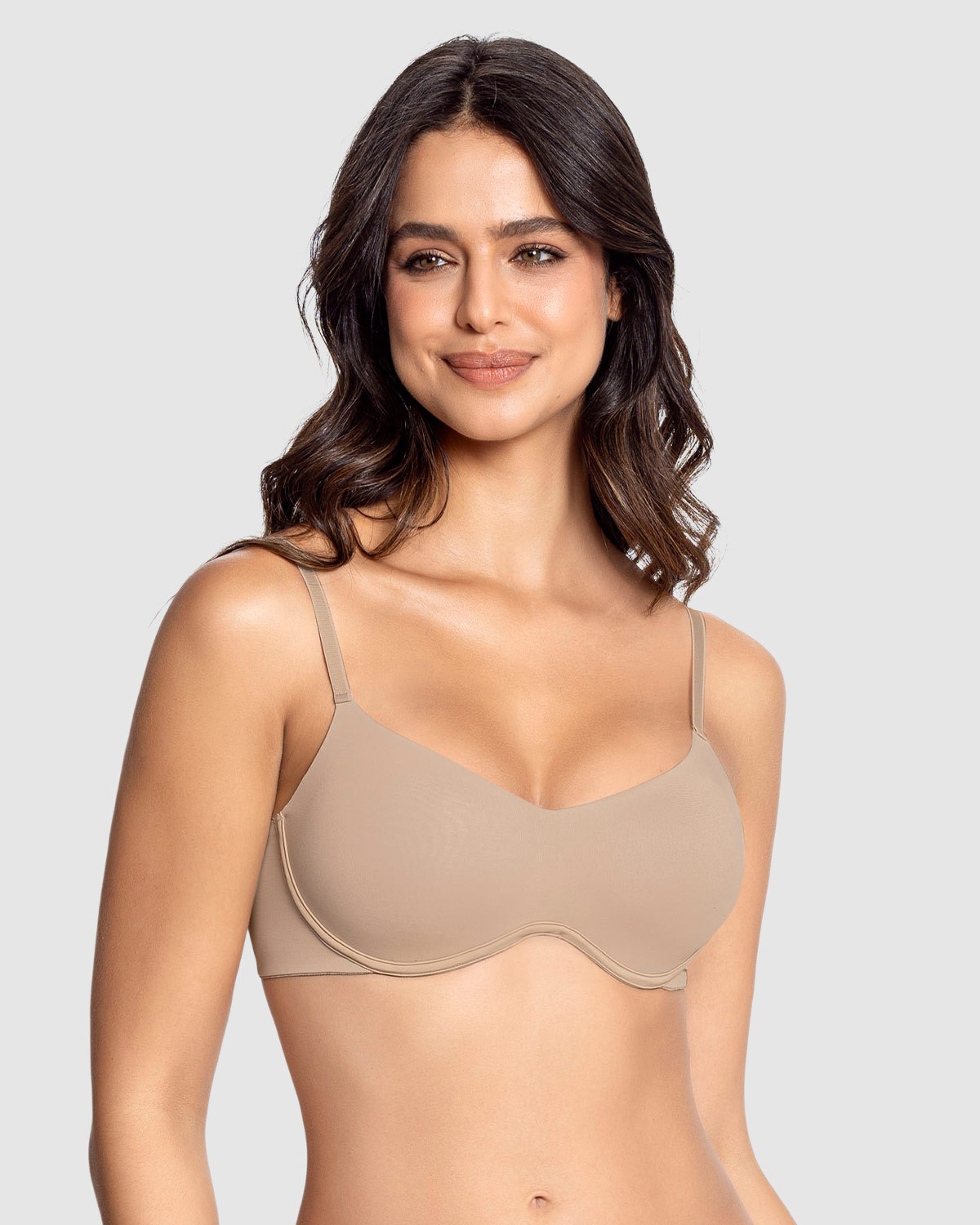 BRASIER ULTRALIVIANO CON COPAS INTERNAS FIJAS - 1