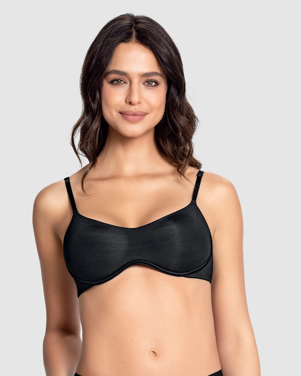 BRASIER ULTRALIVIANO CON COPAS INTERNAS FIJAS - 1