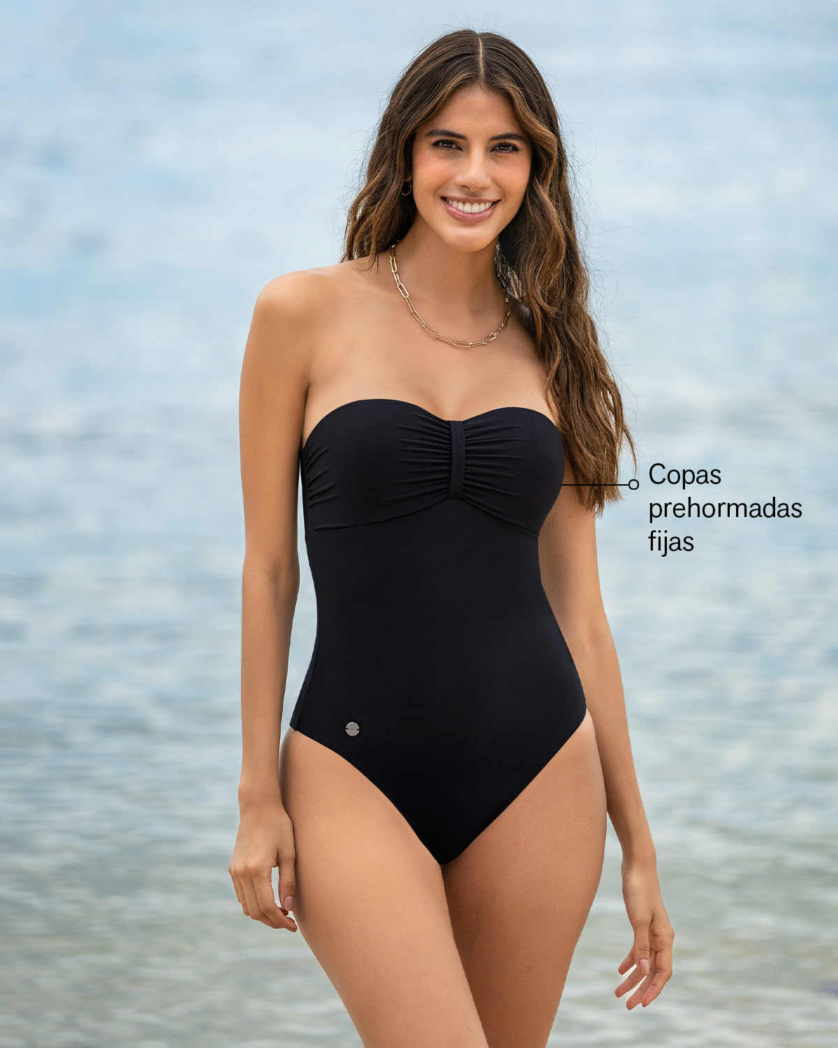 TRAJE DE BAÑO ENTERO CON ESPALDA AJUSTABLE - 5