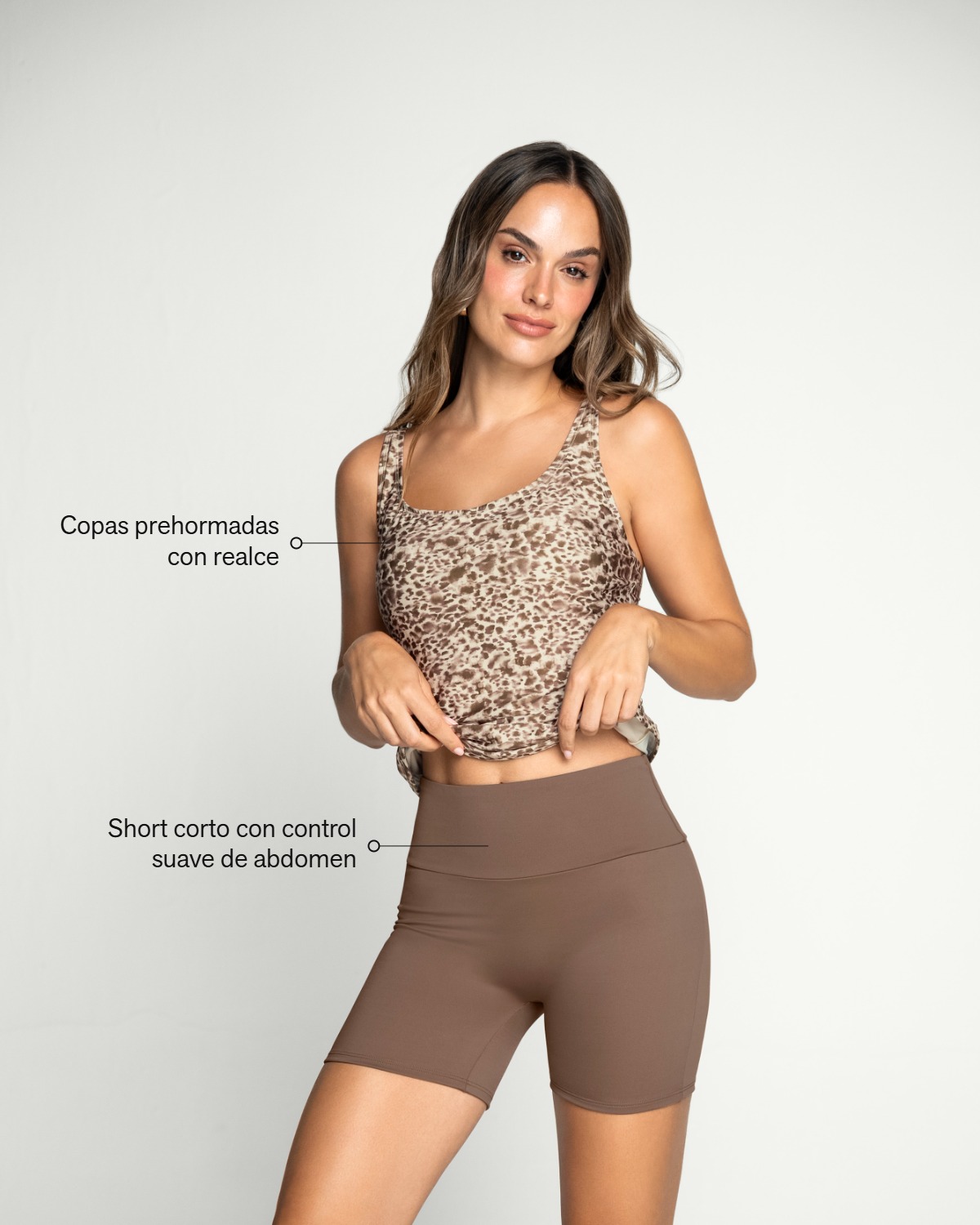 TRAJE DE BAÑO DE DOS PIEZAS CAMISETA Y SHORT DE CONTROL DE ABDOMEN - 3
