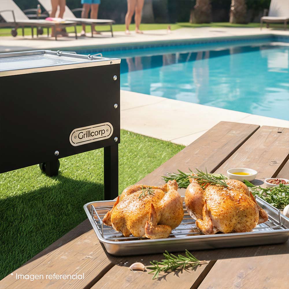 CAJA CHINA GRILLCORP 2013996 CAOBA CHICA PREMIUM + PARR VARILLAS INOXIDABLES - 8