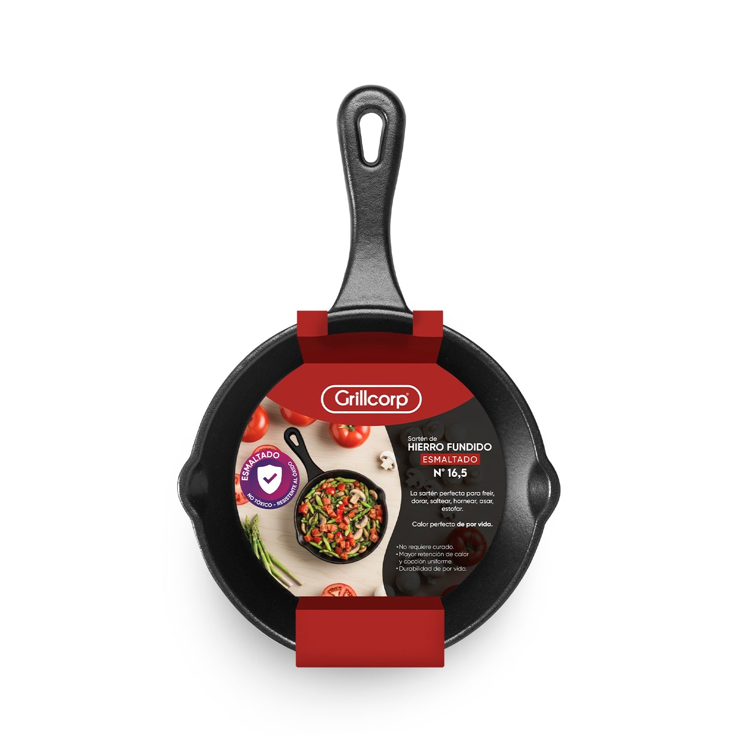 SARTÉN GRILLCORP N° 16.5 DE HIERRO FUNDIDO ESMALTADO - 2