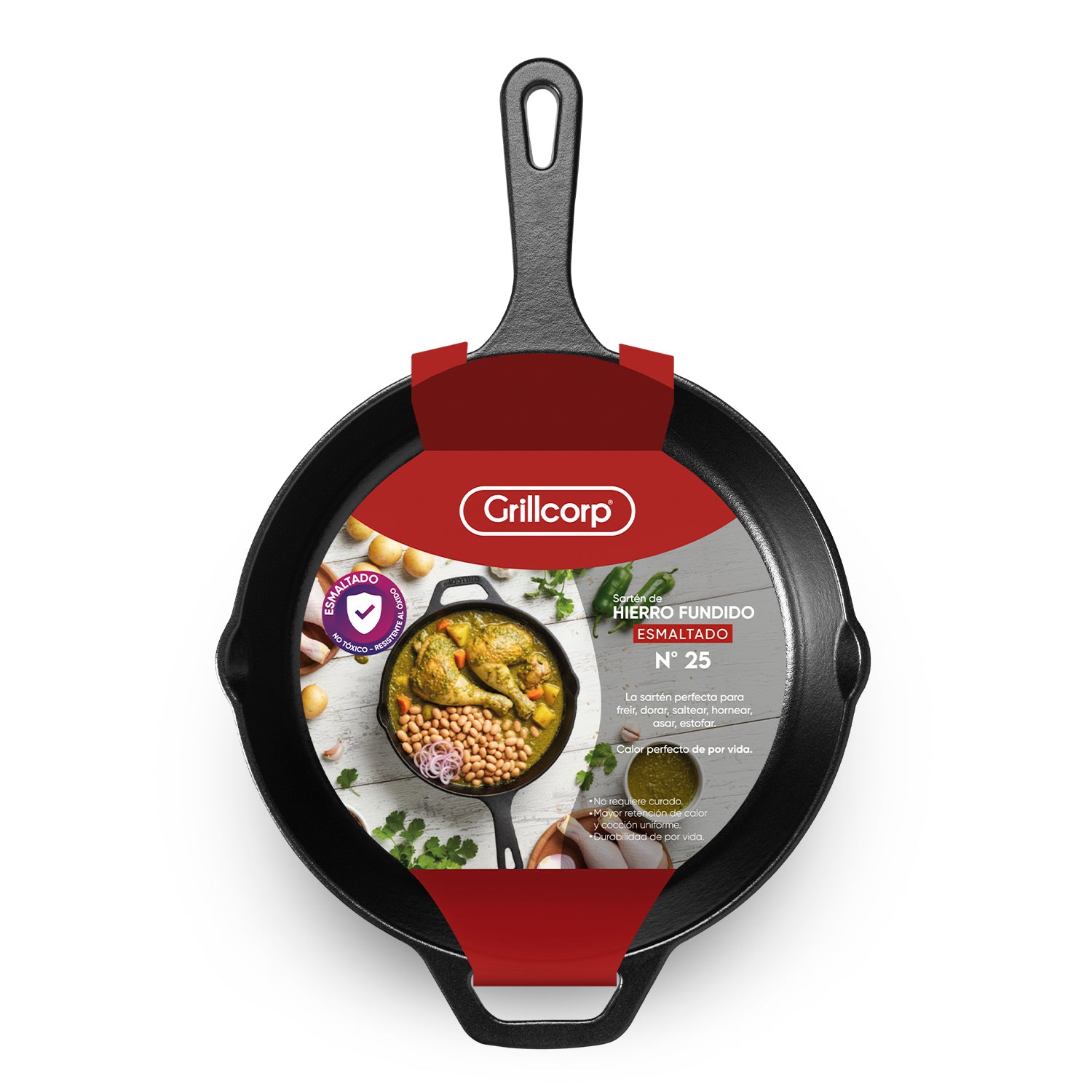 SARTÉN GRILLCORP N° 25 DE HIERRO FUNDIDO ESMALTADO - 2
