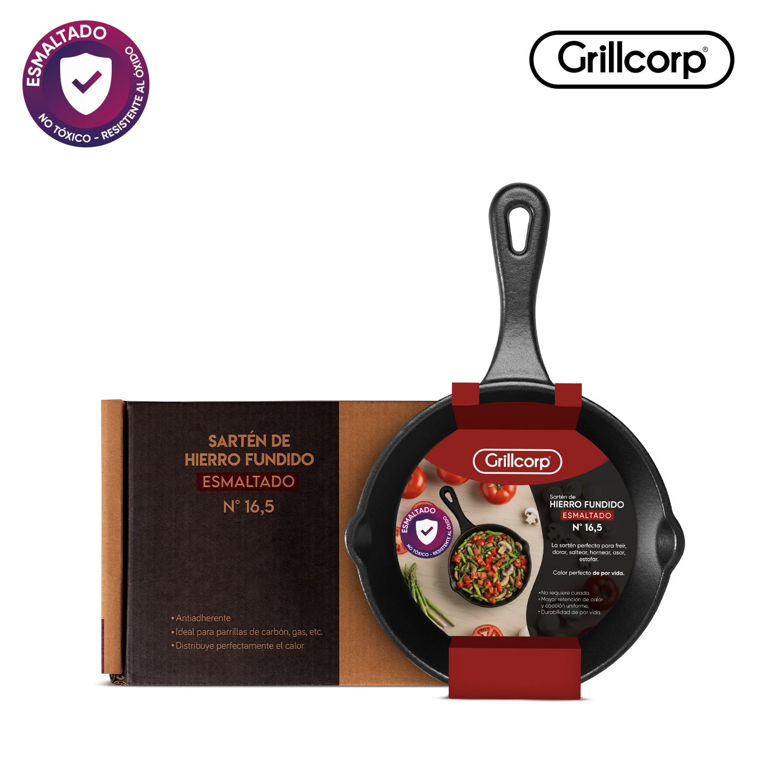 SARTENES GRILLCORP HF ESMALTADO N°16.5 + N°20 - 2