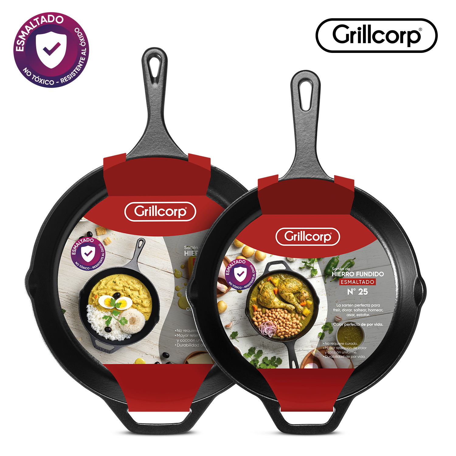 SARTENES GRILLCORP ESMALTADO 25 + 30 - 1
