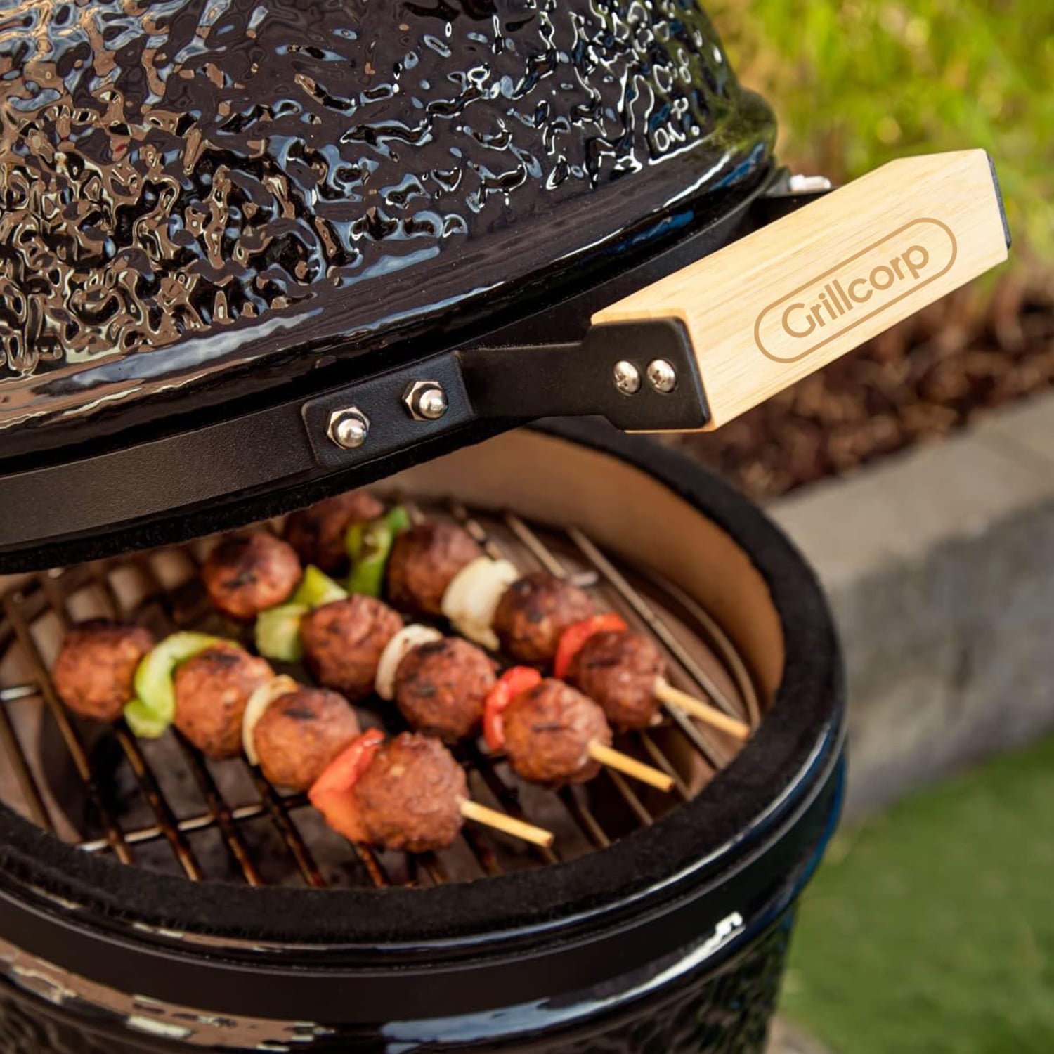 KAMADO GRANADA 13 NEGRO + 3 ACCESORIOS - 5