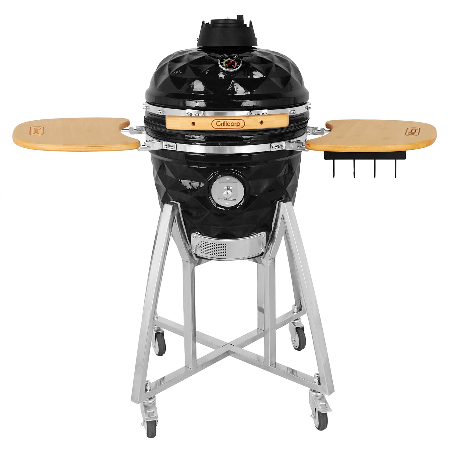 KAMADO DIAMANTE 18 NEGRO + 4 ACCESORIOS - 3