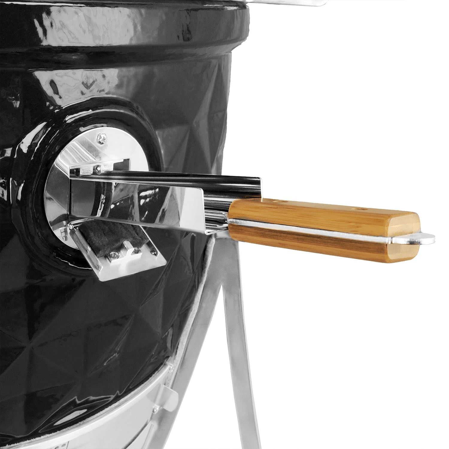 KAMADO DIAMANTE 18 NEGRO + 4 ACCESORIOS - 8