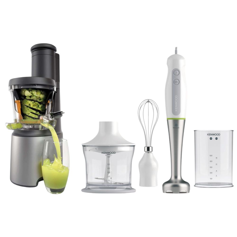 PACK KENWOOD FIT EXTRACTOR POR PRENSADO JMP85.000SI + PIMMER TRIBLADE HDP109WG - 1