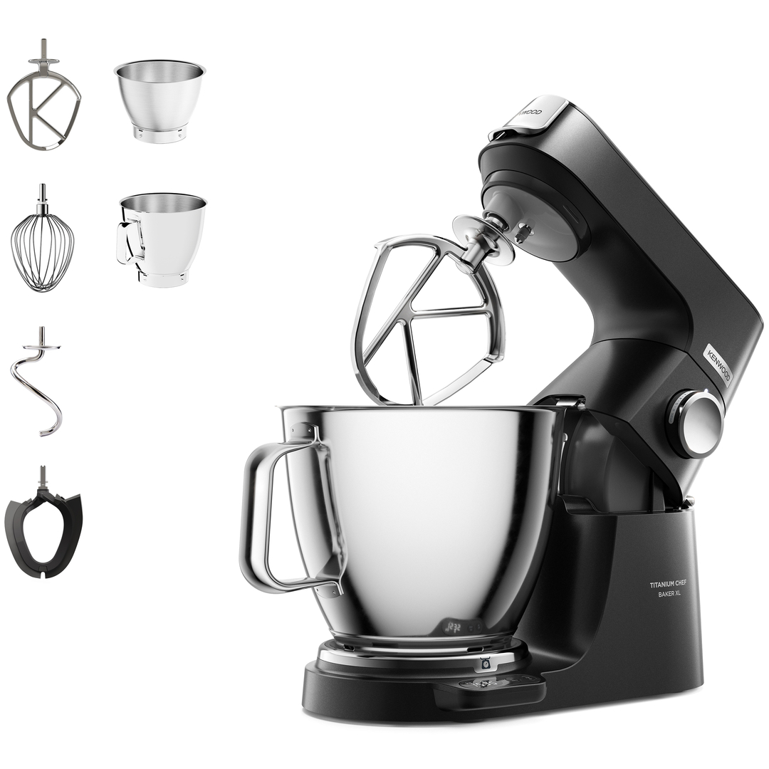 BATIDORA KENWOOD TITANIUM CHEF BAKER XL KVL85.004BK DUOBOWL BLACK - 1