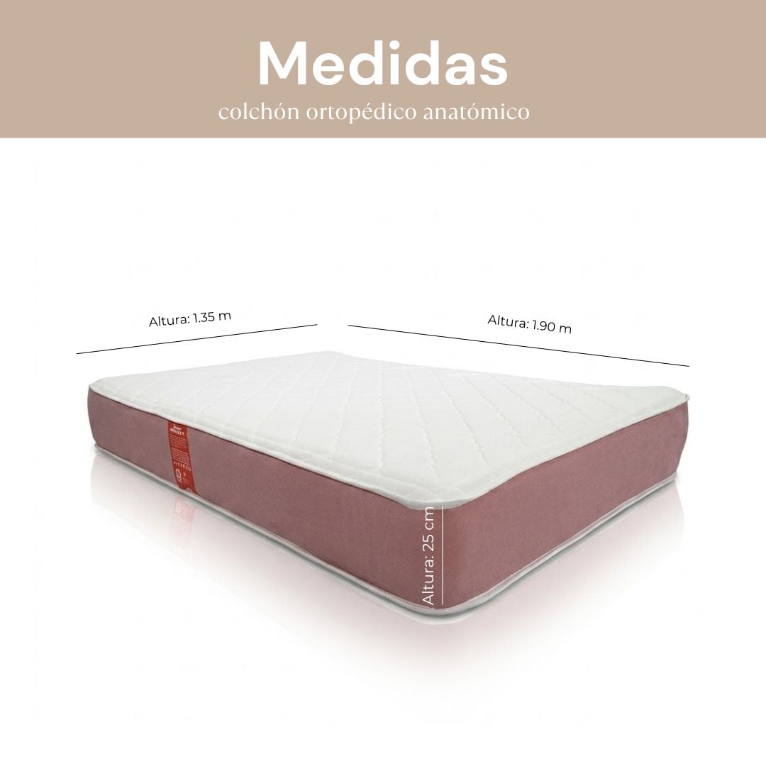 DORMITORIO KATTY CLASS CON COLCHÓN Y VELADOR 2 PLAZAS - 5