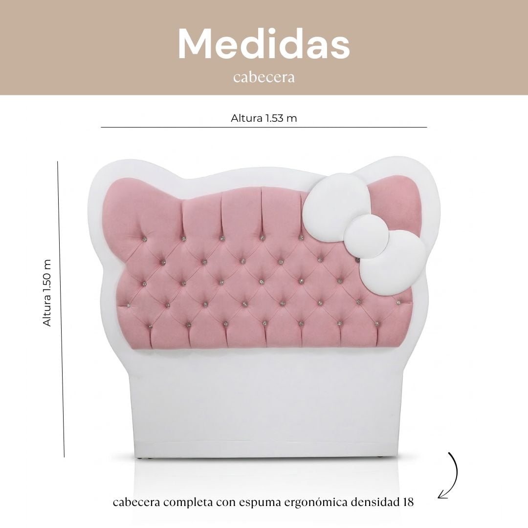 DORMITORIO KATTY CLASS CON COLCHÓN Y VELADOR 2 PLAZAS - 6