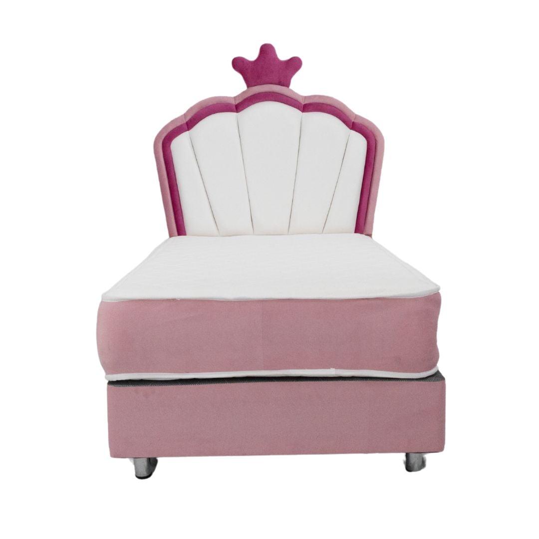 DORMITORIO BABY SOFIA CON BARANDAS Y COLCHÓN 1.5 PLAZAS - 2