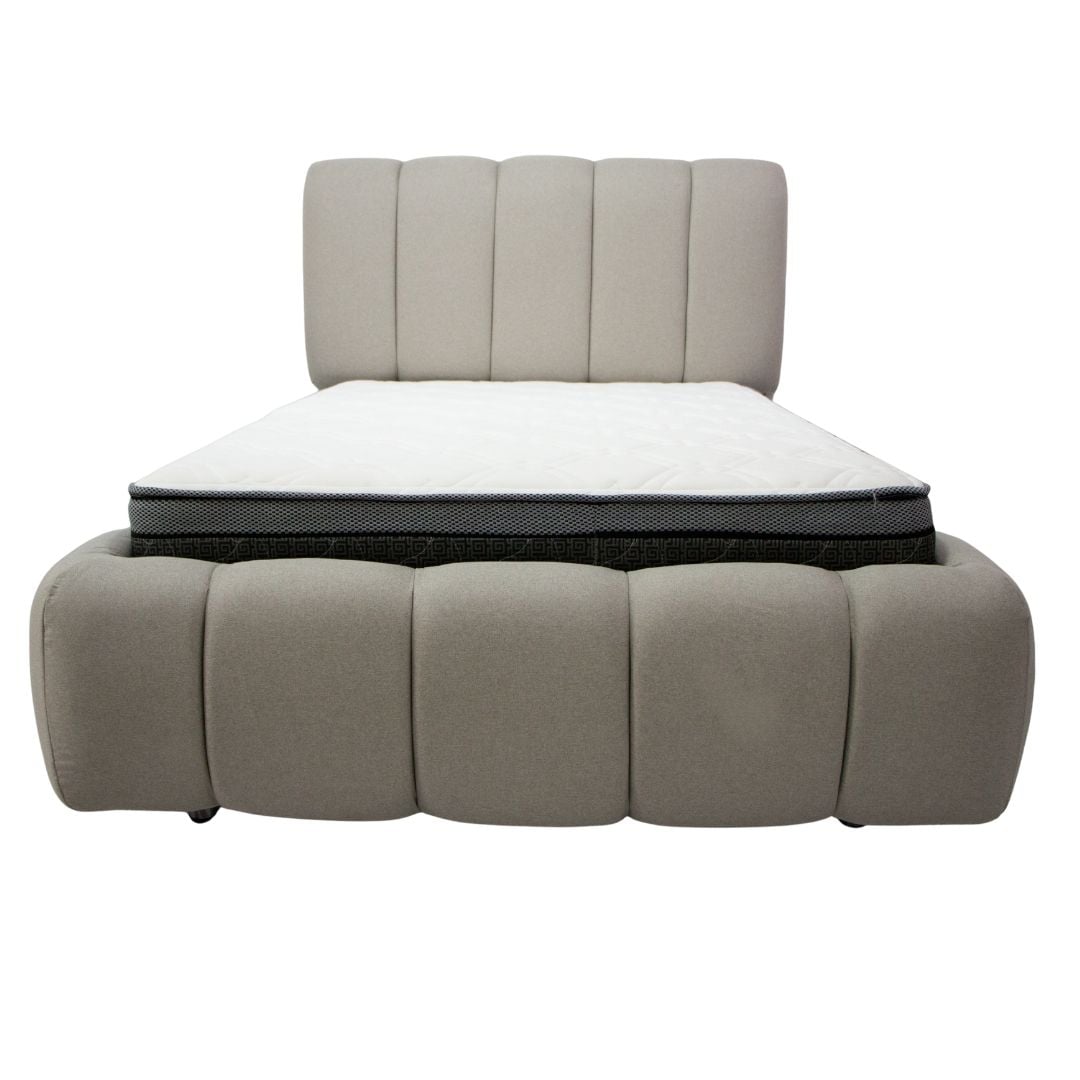 DORMITORIO NUBE JOICE BOX TARIMA Y COLCHÓN 2 PLAZAS BEIGE - 2