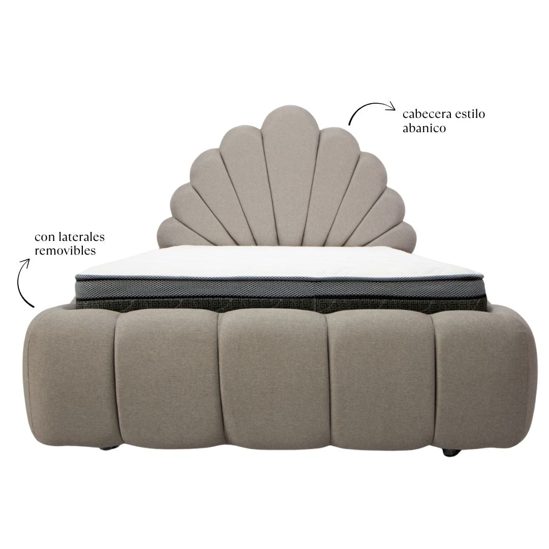 DORMITORIO NUBE ABANICO BOX TARIMA CON COLCHÓN 2 PLAZAS - 5