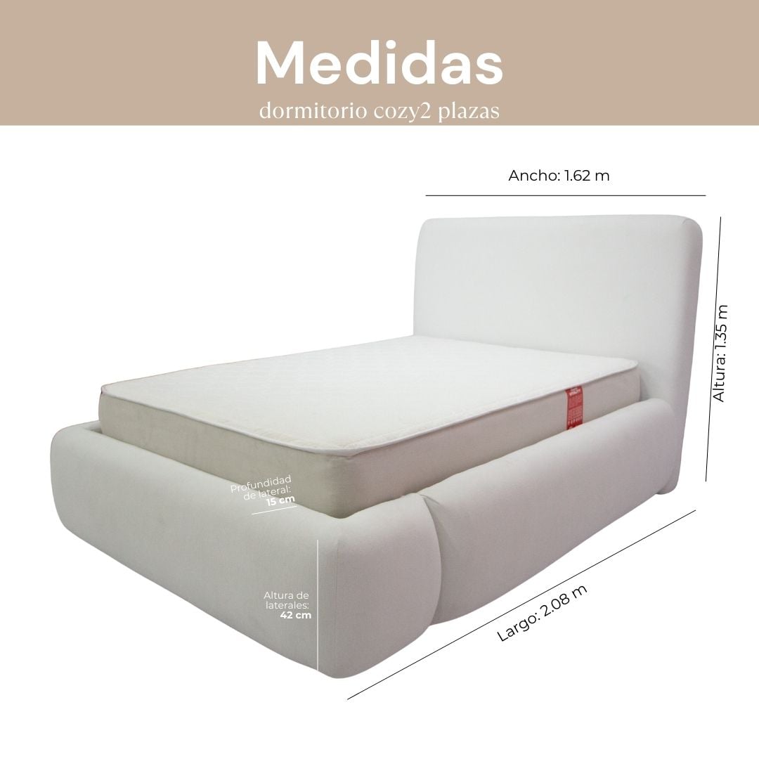DORMITORIO NUBE CLOUD 2PLZ + COLCHÓN - 3