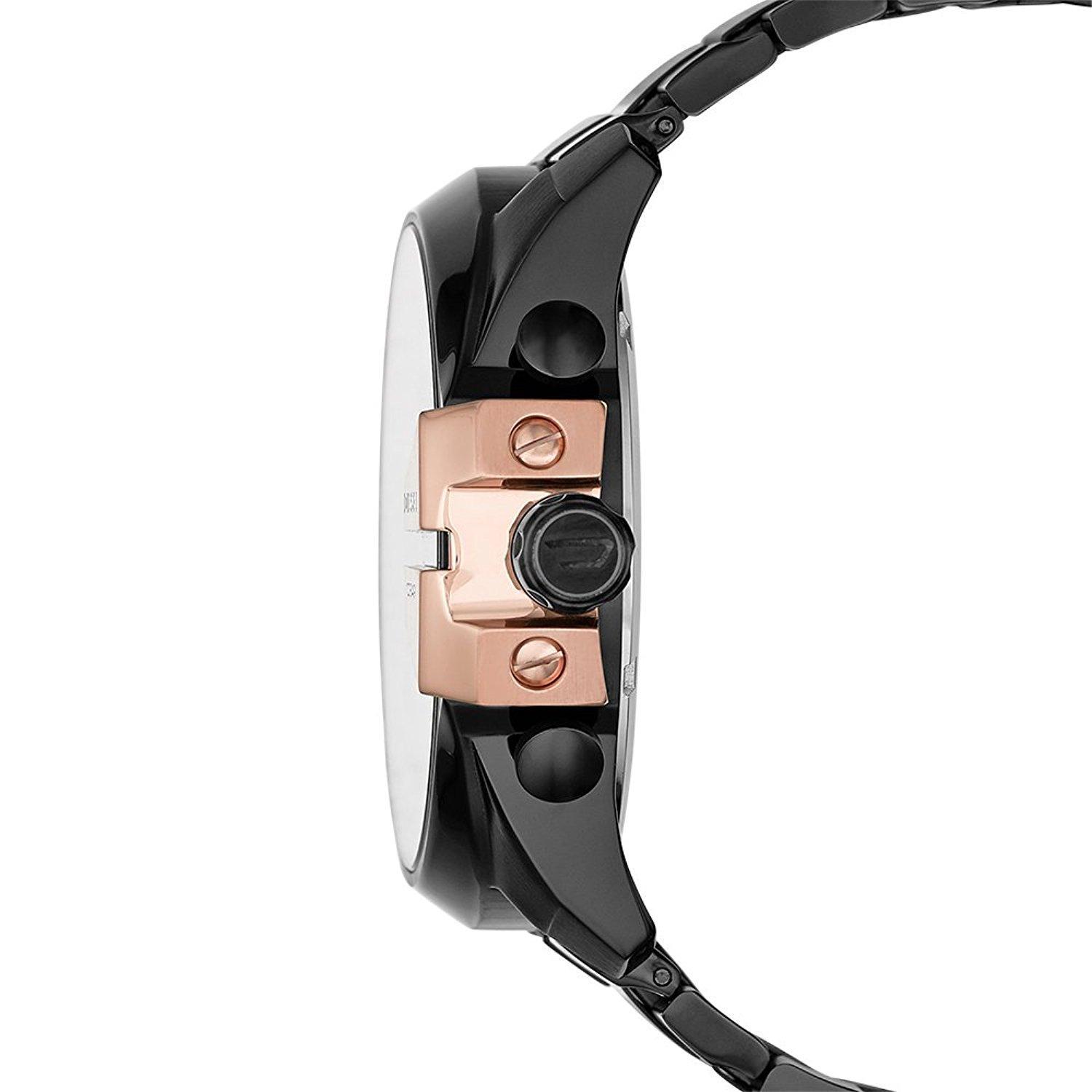 RELOJ DIESEL HOMBRE ANÁLOGO DZ4309 MEGA CHIEF CRONÓGRAFO NEGRO DORADO - 3