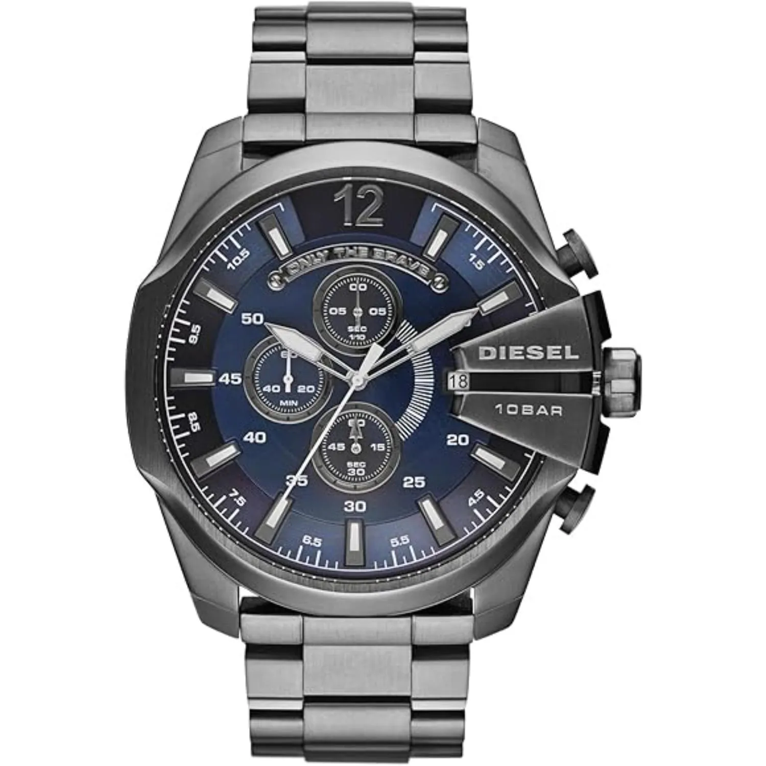 RELOJ CRONÓGRAFO DIESEL DZ4329 AZUL PLATEADO - 1
