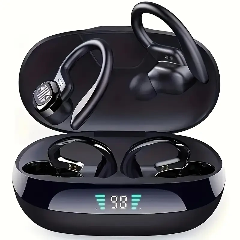 AURICULARES ESTILO COLGANTE CON CANCELACIÓN DE RUIDO Y PANTALLA LED AUDÍFONOS CÓMODOS - 1