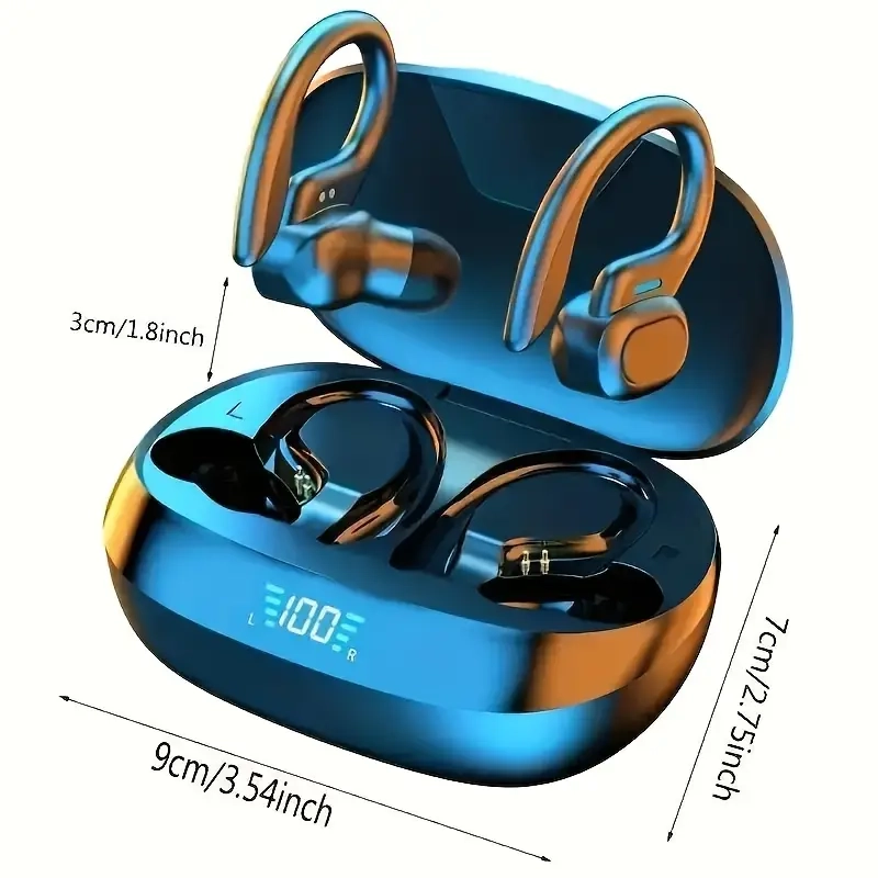 AURICULARES ESTILO COLGANTE CON CANCELACIÓN DE RUIDO Y PANTALLA LED AUDÍFONOS CÓMODOS - 2